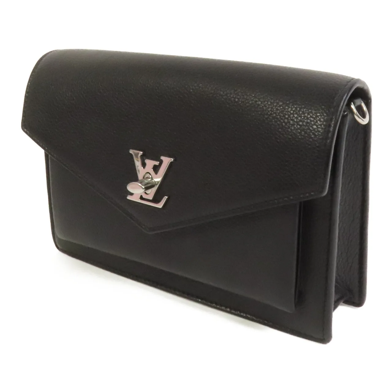 LOUIS VUITTON Lock Me M63471 肩背包 牛皮 黑色 / Black 牛皮 中古品B - 縮圖 3