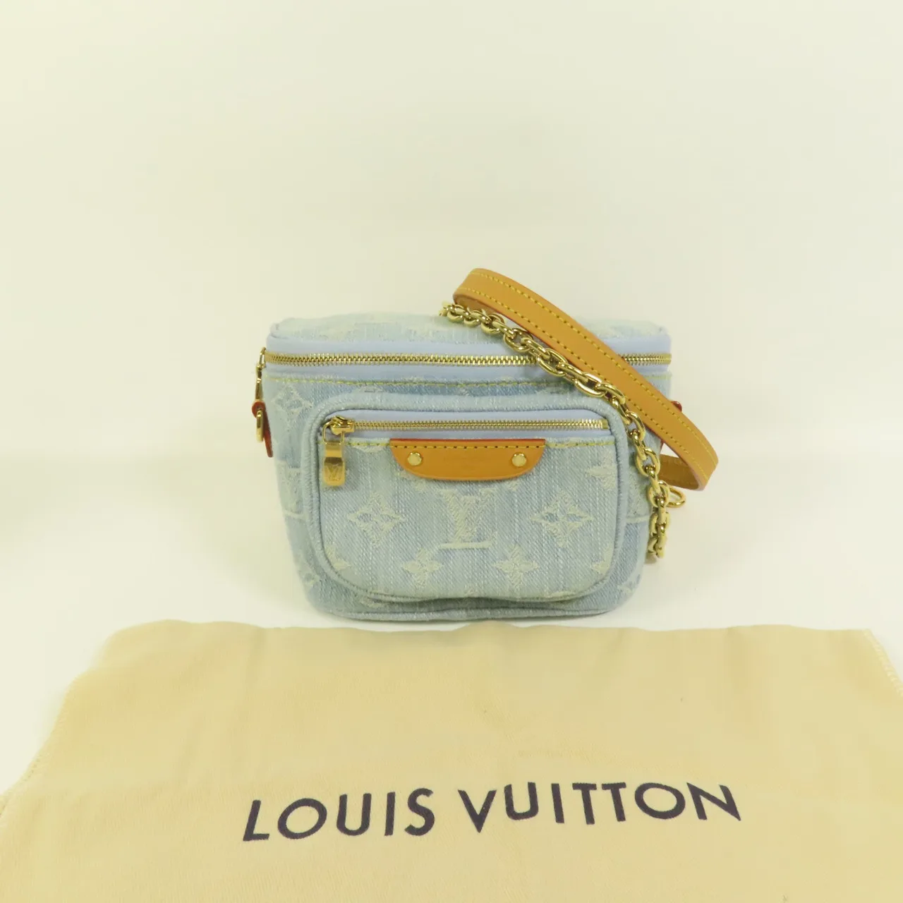 LOUIS VUITTON Bumbag M83353 2-Way Bag denim 藍色 / Sky Blue denim Rank A - Thumbnail 10