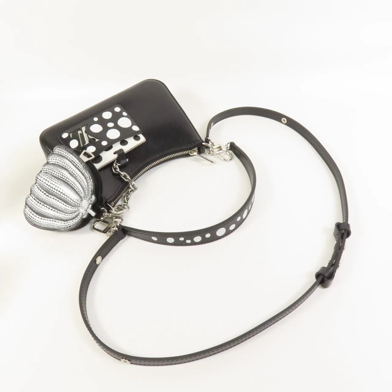 LOUIS VUITTON Marellini M21703 2-Way Bag Calfskin 黑色 / Black/White Calfskin Rank A - Thumbnail 5