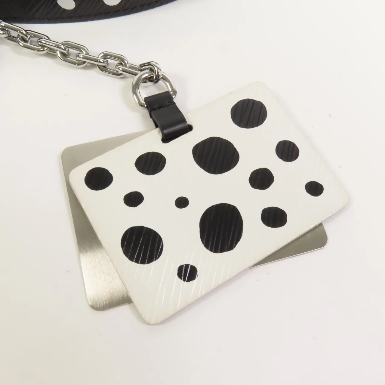 LOUIS VUITTON Marellini M21703 2-Way Bag Calfskin 黑色 / Black/White Calfskin Rank A - Thumbnail 8