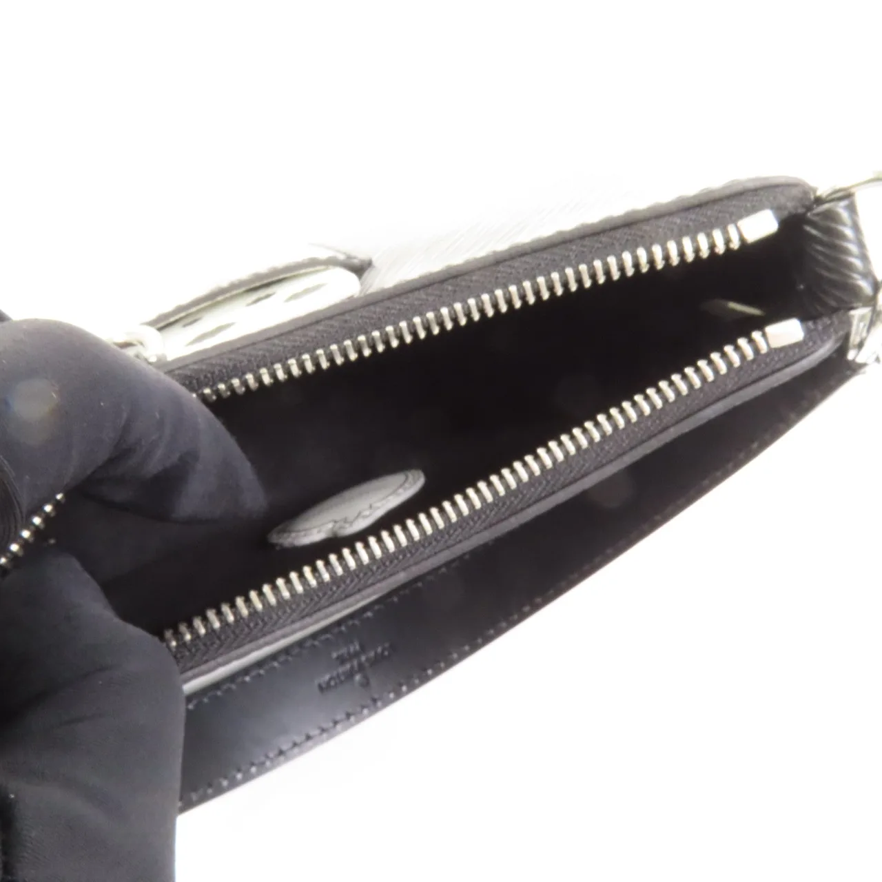 LOUIS VUITTON Marellini M21703 2-Way Bag Calfskin 黑色 / Black/White Calfskin Rank A - Thumbnail 10