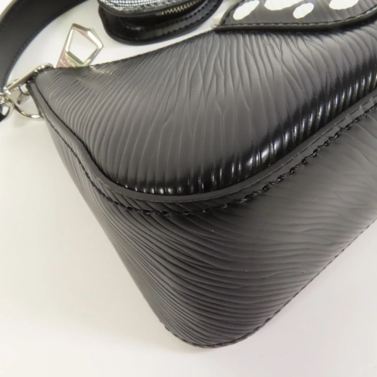 LOUIS VUITTON Marellini M21703 2-Way Bag Calfskin 黑色 / Black/White Calfskin Rank A - Thumbnail 14