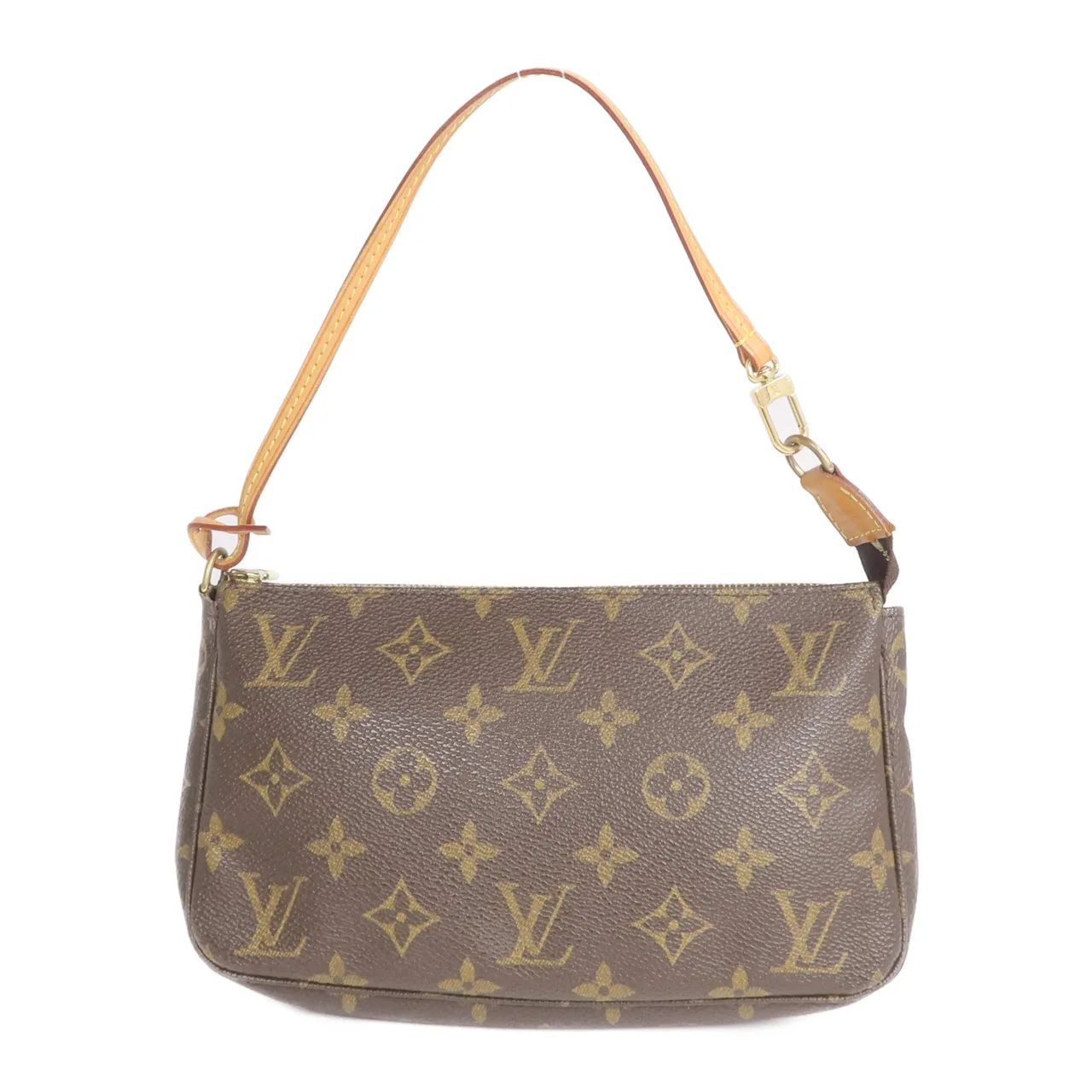 LOUIS VUITTON Pochette Accessoires M51980 Bag Coated Canvas 棕色