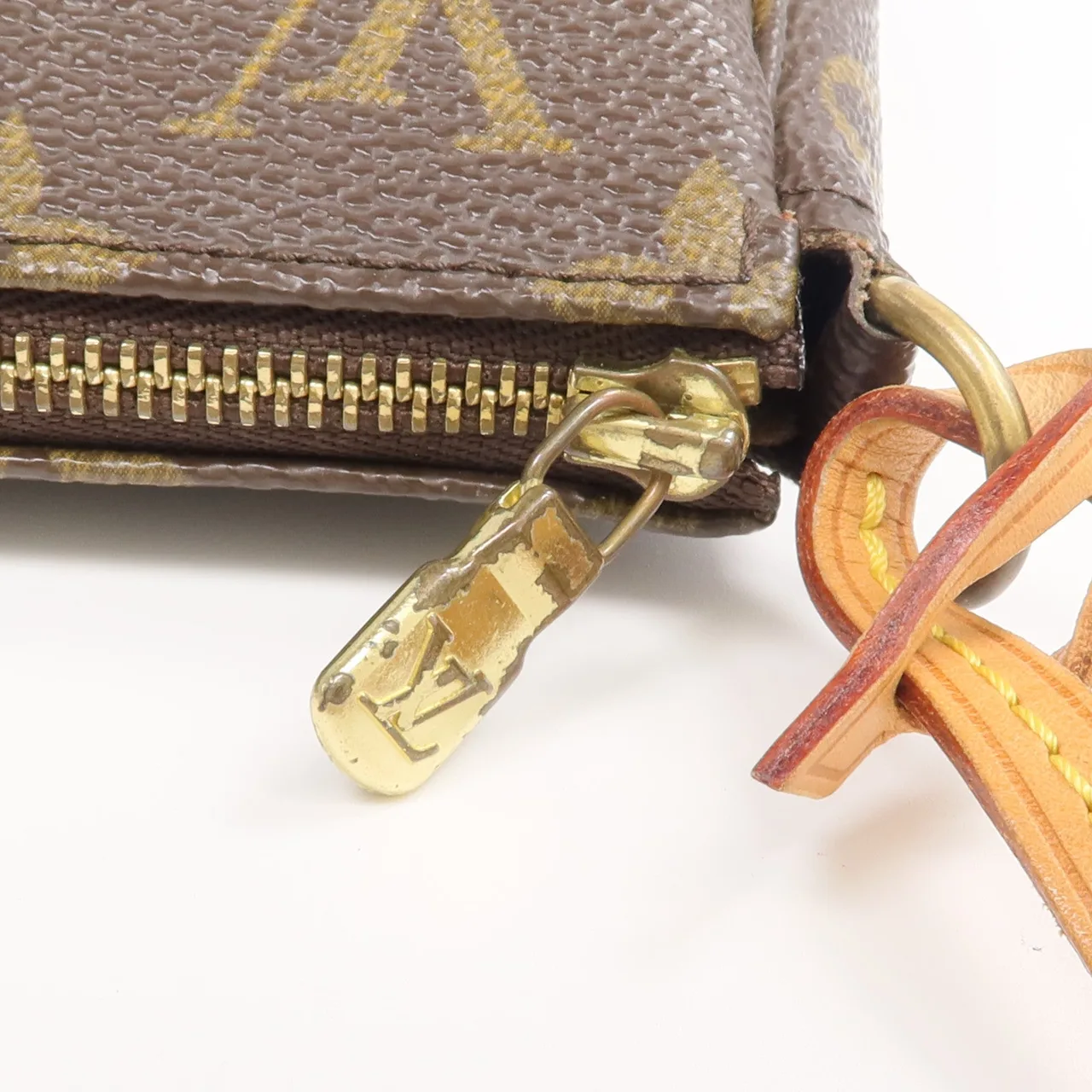 LOUIS VUITTON Pochette Accessoires M51980 化妝箱包 塗層帆布 棕色 塗層帆布 中古品B - 縮圖 6