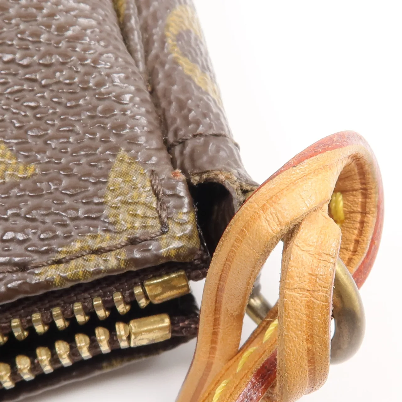 LOUIS VUITTON Pochette Accessoires M51980 化妝箱包 塗層帆布 棕色 塗層帆布 中古品B - 縮圖 11