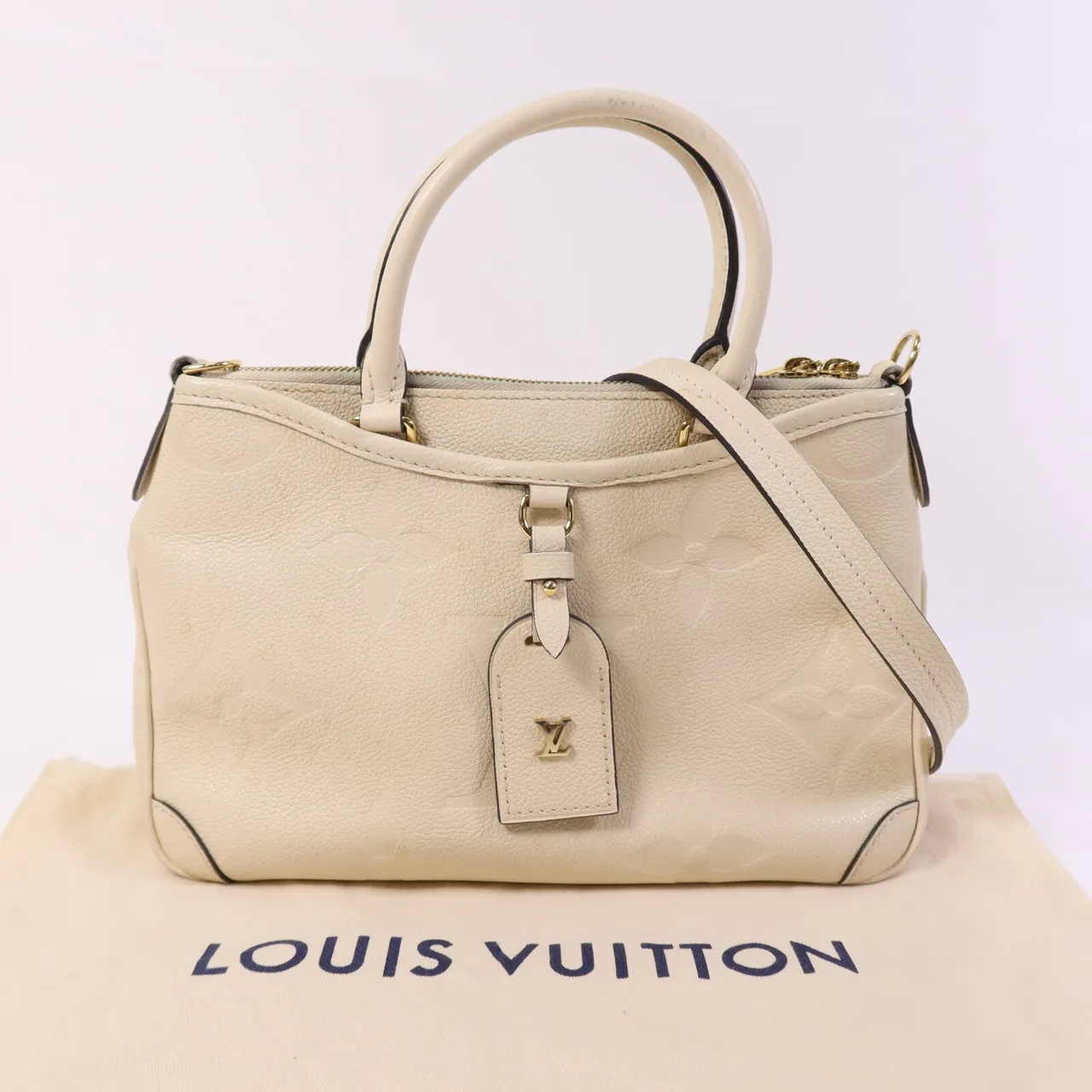 LOUIS VUITTON M46503 2-Way Bag Calfskin 米色 / Cream Calfskin Rank B - Thumbnail 9