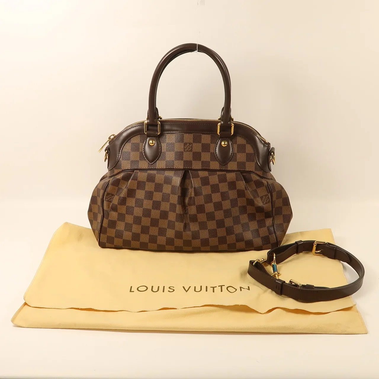 LOUIS VUITTON Trevi N51997 2-Way Bag Coated Canvas 棕色 Coated Canvas Rank B - Thumbnail 5