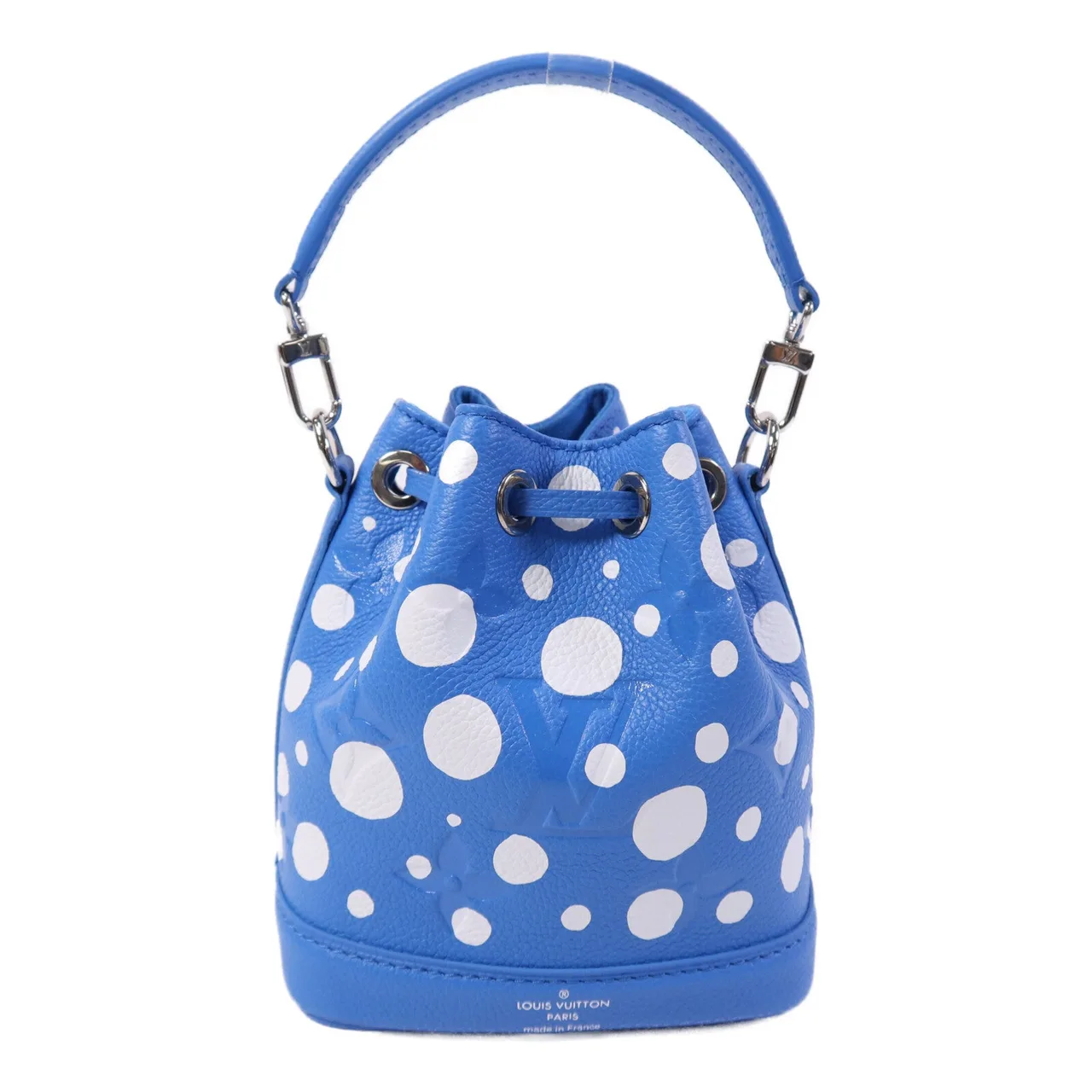 LOUIS VUITTON Nano Noe M81985 2-Way Bag Calfskin 白色 / 藍色 / Blue/White Calfskin Like New - Thumbnail 2