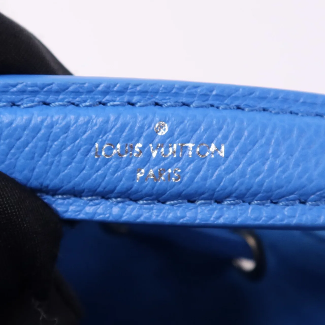 LOUIS VUITTON Nano Noe M81985 2-Way Bag Calfskin 白色 / 藍色 / Blue/White Calfskin Like New - Thumbnail 14