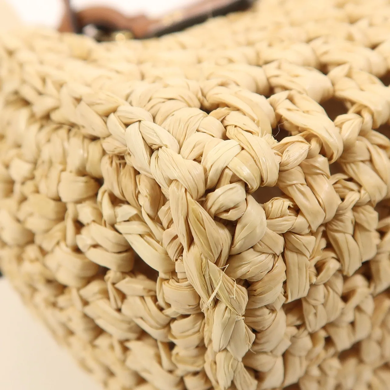 LOUIS VUITTON NanoSpeedy M83525 兩用包 x Raffia 米色 / Natural/Tan x Raffia 中古品A - 縮圖 10