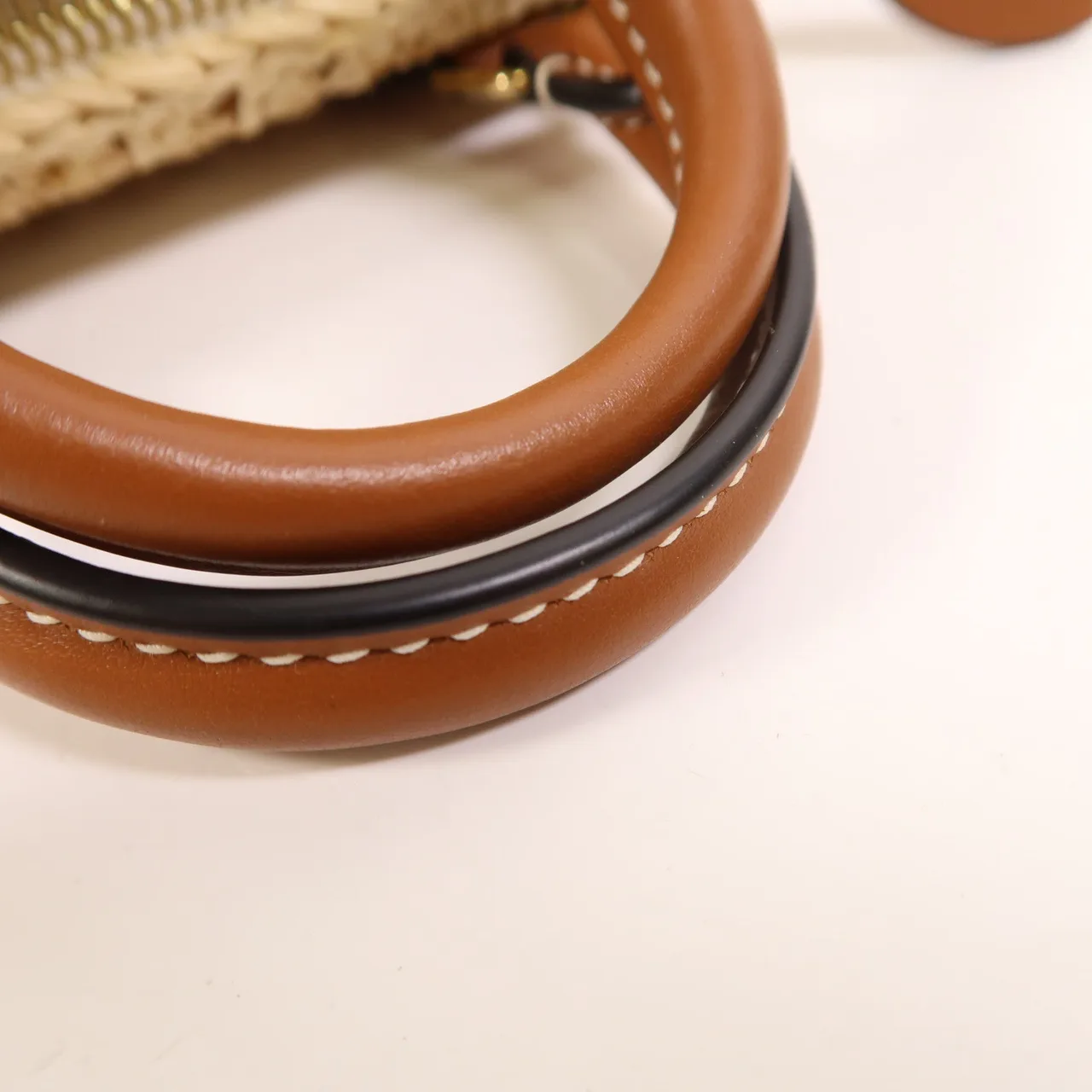 LOUIS VUITTON NanoSpeedy M83525 兩用包 x Raffia 米色 / Natural/Tan x Raffia 中古品A - 縮圖 14