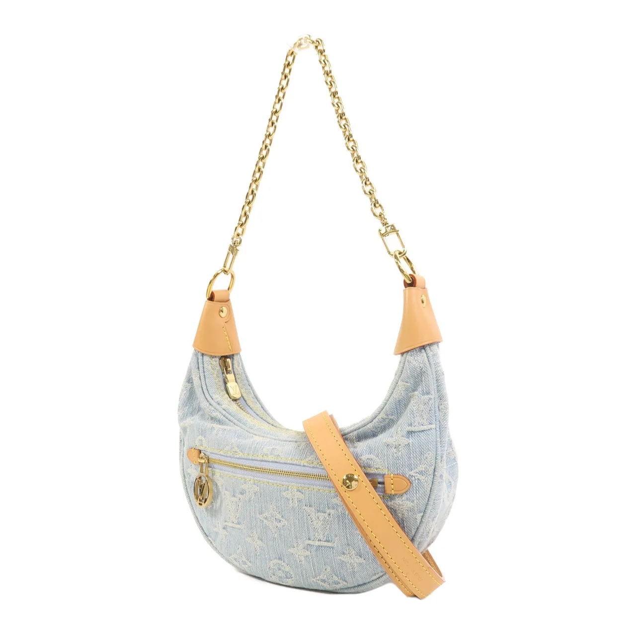 LOUIS VUITTON Loop M24846 兩用包 denim 藍色 / Sky Blue denim 中古品A - 縮圖 3