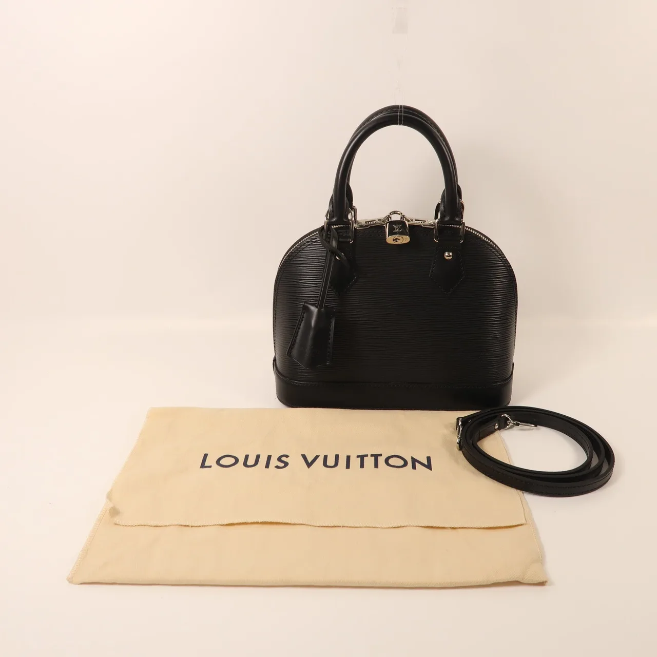 LOUIS VUITTON Alma M40862 2-Way Bag Calfskin 黑色 Calfskin Like New - Thumbnail 5