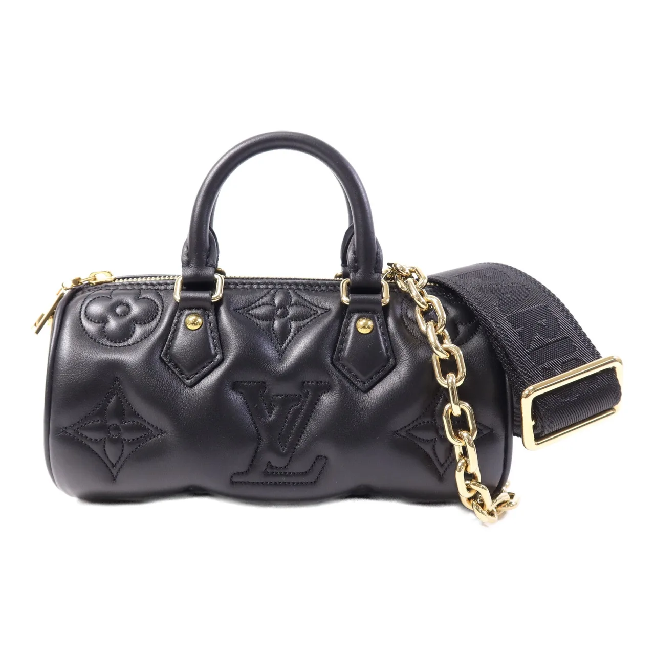 LOUIS VUITTON Papillon M59800 兩用包 皮革 黑色 / Black