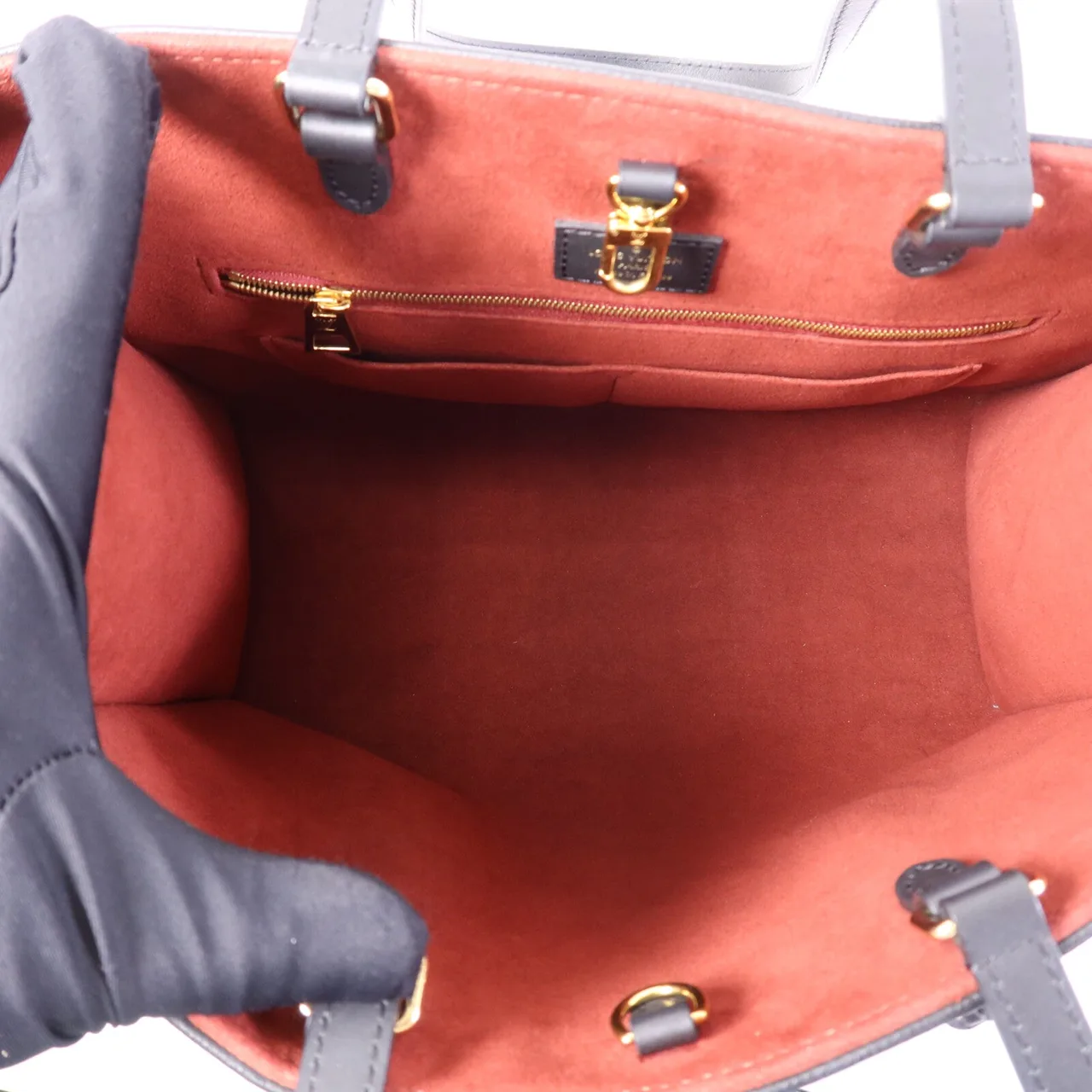 LOUIS VUITTON OnTheGo M45495 2-Way Bag Calfskin 黑色 / 米色 / Black/Beige Calfskin Rank A - Thumbnail 5