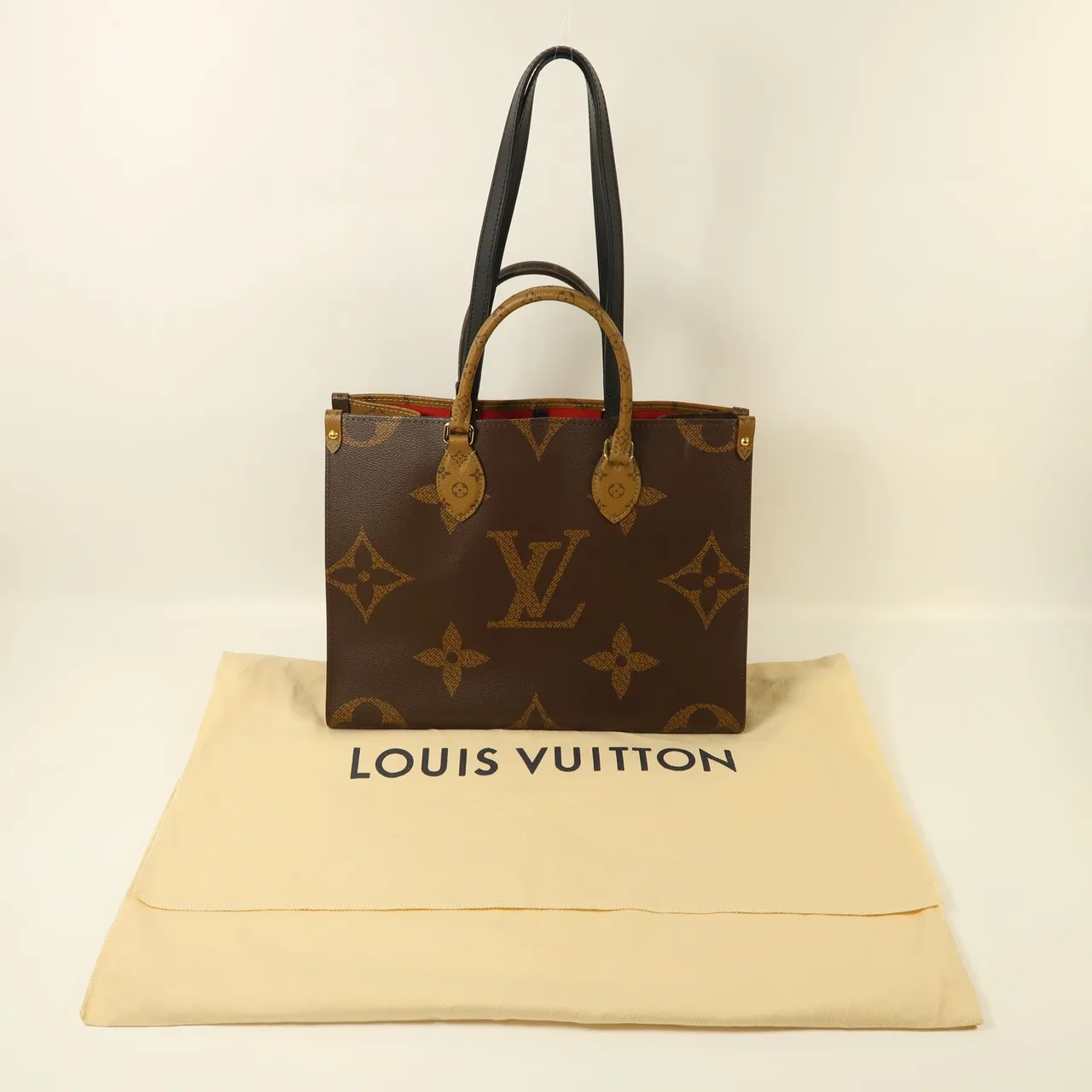 LOUIS VUITTON OnTheGo M45321 兩用包 塗層帆布 棕色 塗層帆布 中古品A - 縮圖 8