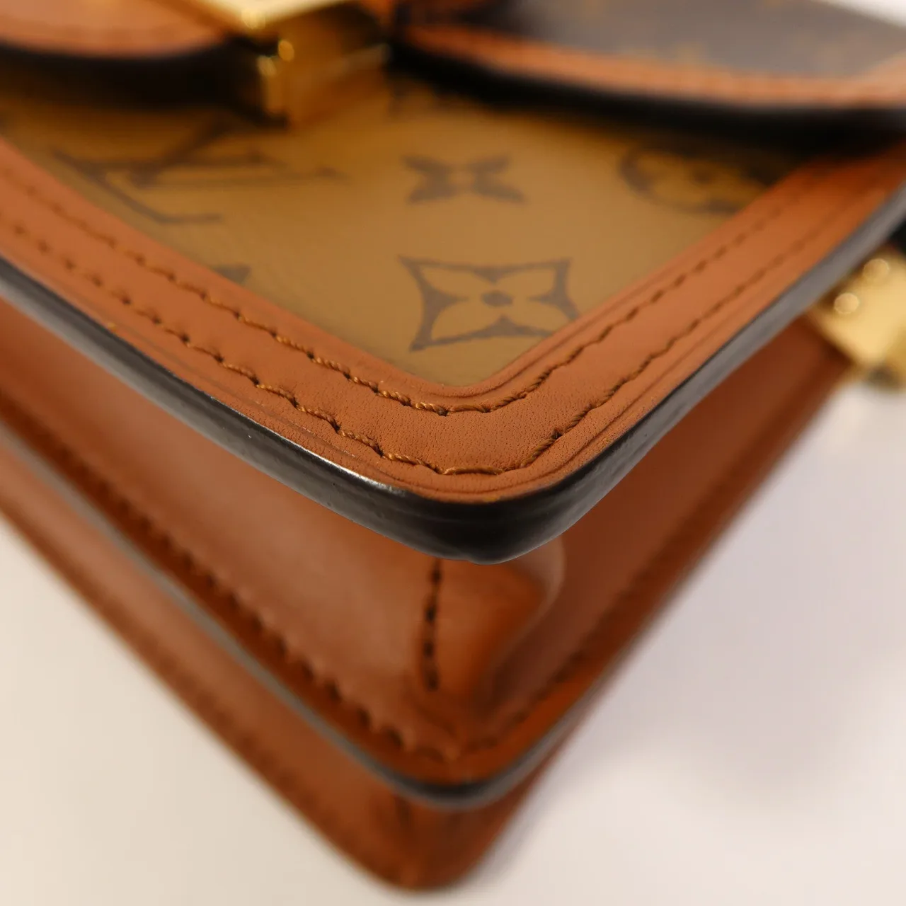 LOUIS VUITTON Mini Dauphine M44580 Shoulder Bag Coated Canvas 棕色 / Brown Coated Canvas Rank A - Thumbnail 10