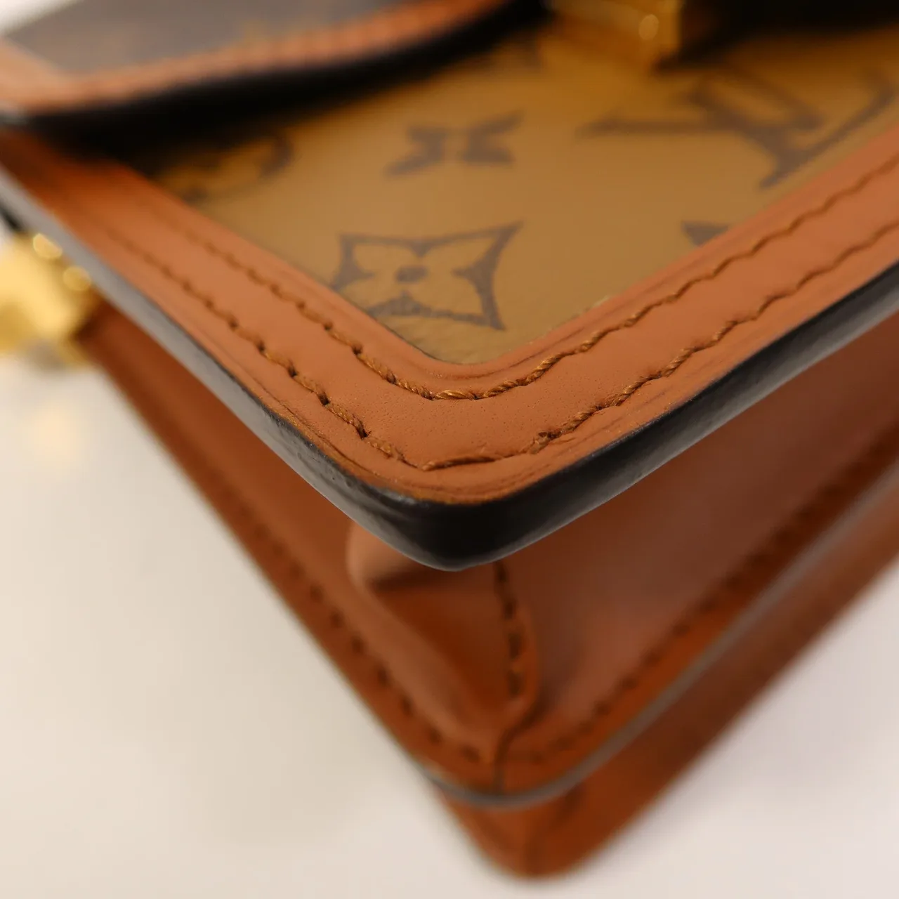 LOUIS VUITTON Mini Dauphine M44580 Shoulder Bag Coated Canvas 棕色 / Brown Coated Canvas Rank A - Thumbnail 11