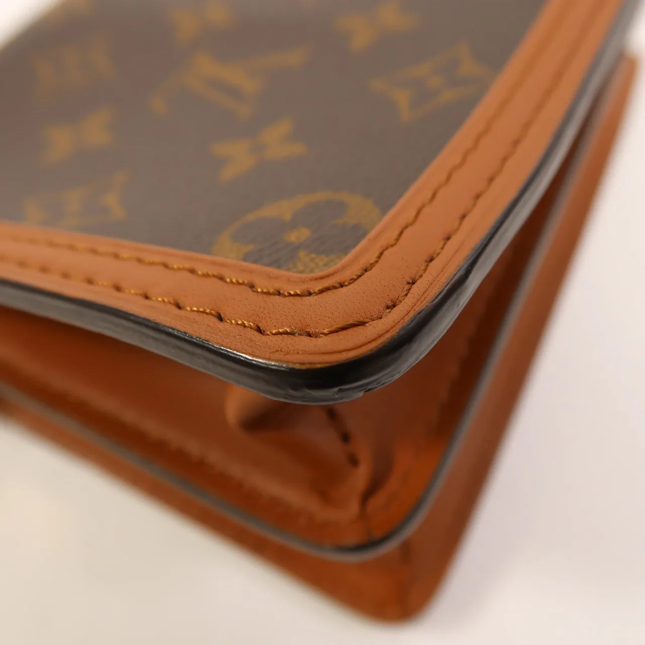 LOUIS VUITTON Mini Dauphine M44580 Shoulder Bag Coated Canvas 棕色 / Brown Coated Canvas Rank A - Thumbnail 13