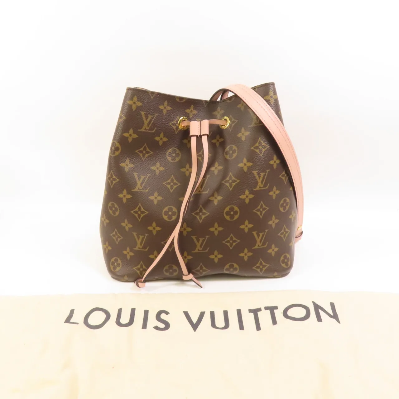 LOUIS VUITTON NeoNoe M44022 Shoulder Bag Coated Canvas 棕色 / 粉色 / Brown/Rose Poudre Coated Canvas Rank A - Thumbnail 11