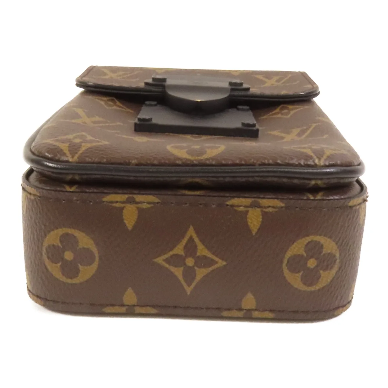 LOUIS VUITTON S-Lock M81522 Shoulder Bag Coated Canvas 棕色 / Brown/Black Coated Canvas Rank A - Thumbnail 4