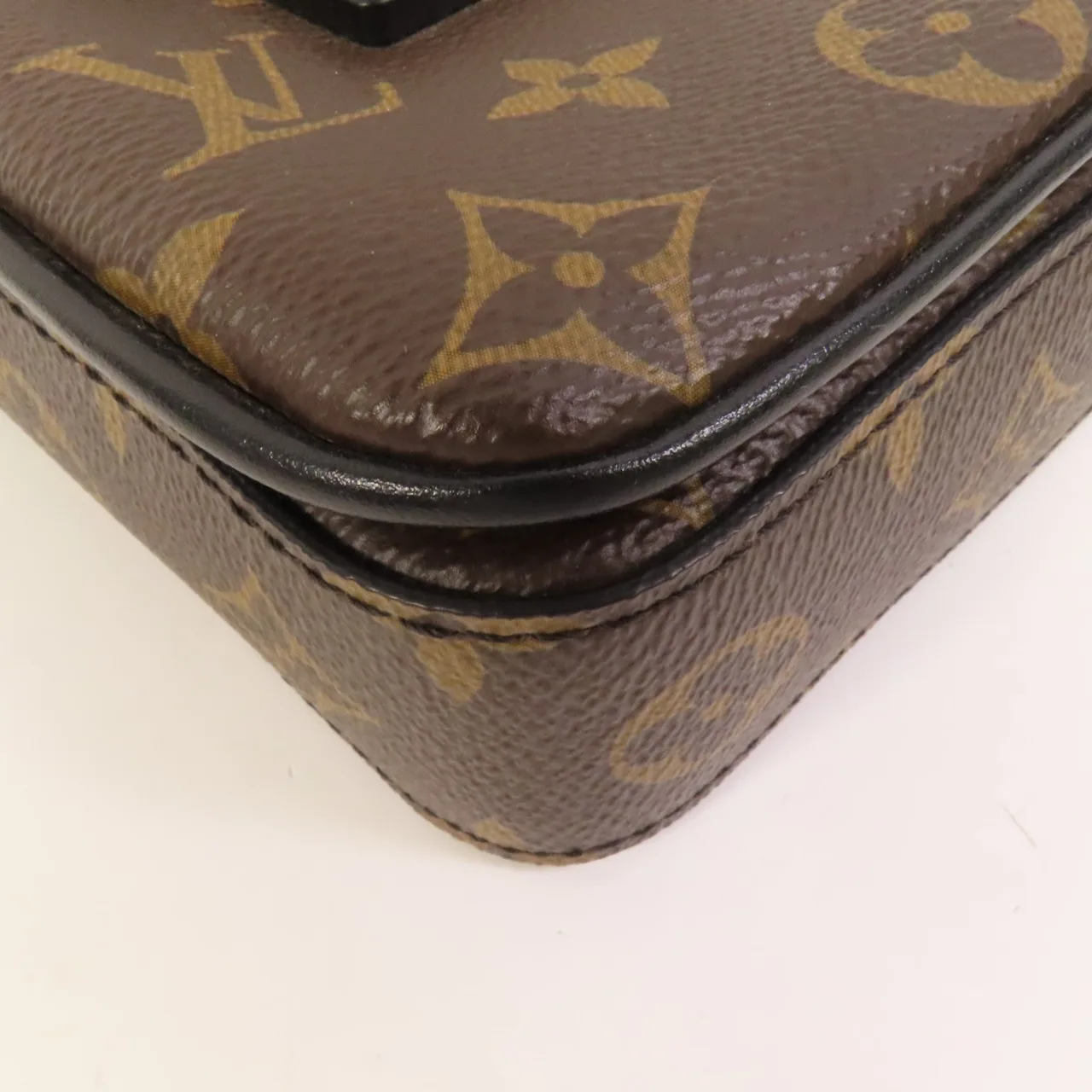 LOUIS VUITTON S-Lock M81522 Shoulder Bag Coated Canvas 棕色 / Brown/Black Coated Canvas Rank A - Thumbnail 12