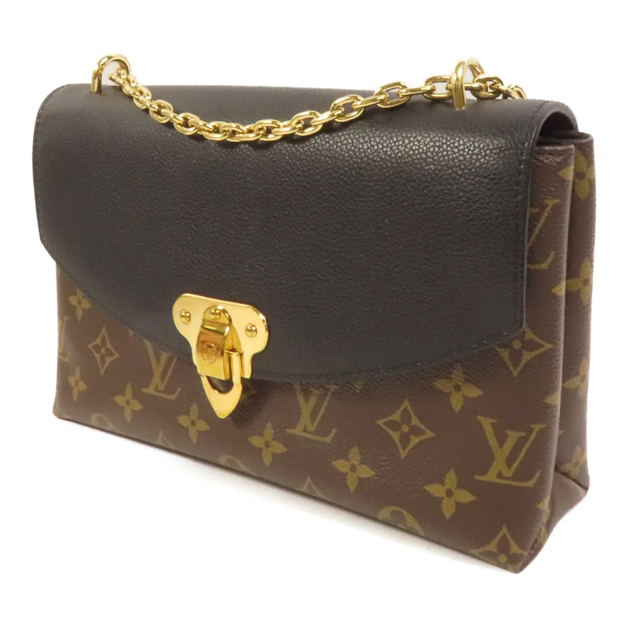 LOUIS VUITTON Saint Placide M43714 肩背包 塗層帆布 棕色 / Black/Brown 塗層帆布 中古品A - 縮圖 3
