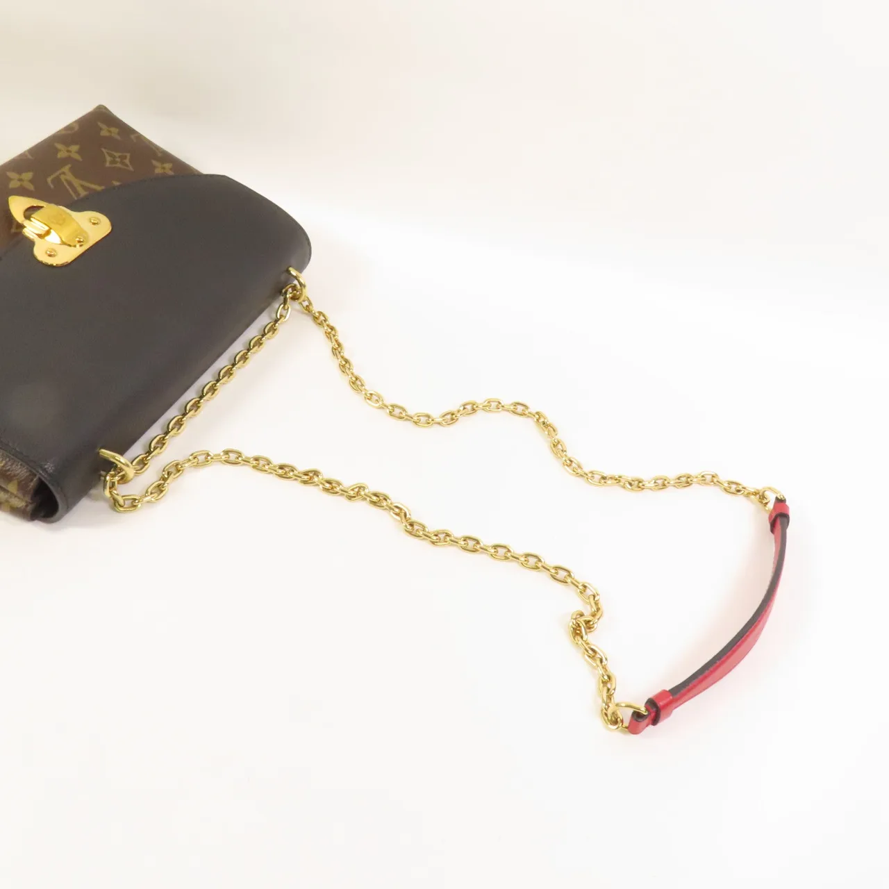 LOUIS VUITTON Saint Placide M43714 肩背包 塗層帆布 棕色 / Black/Brown 塗層帆布 中古品A - 縮圖 5