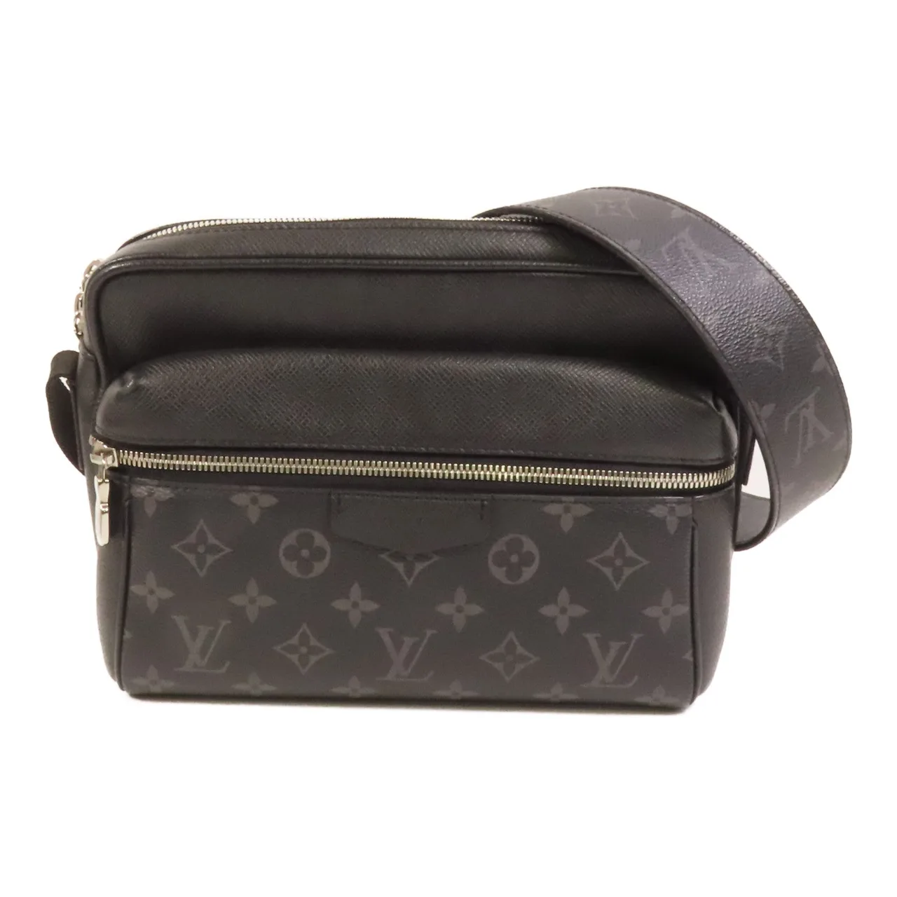 LOUIS VUITTON Outdoor Messenger M30233 肩背包 塗層帆布 黑色 / Black