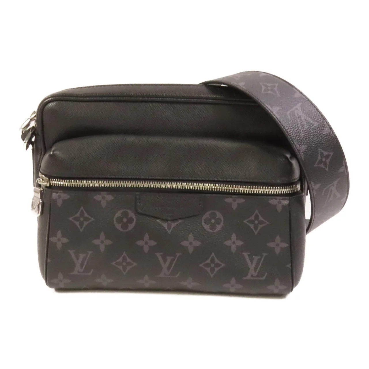 LOUIS VUITTON Outdoor Messenger M30233 肩背包 塗層帆布 黑色 / Black