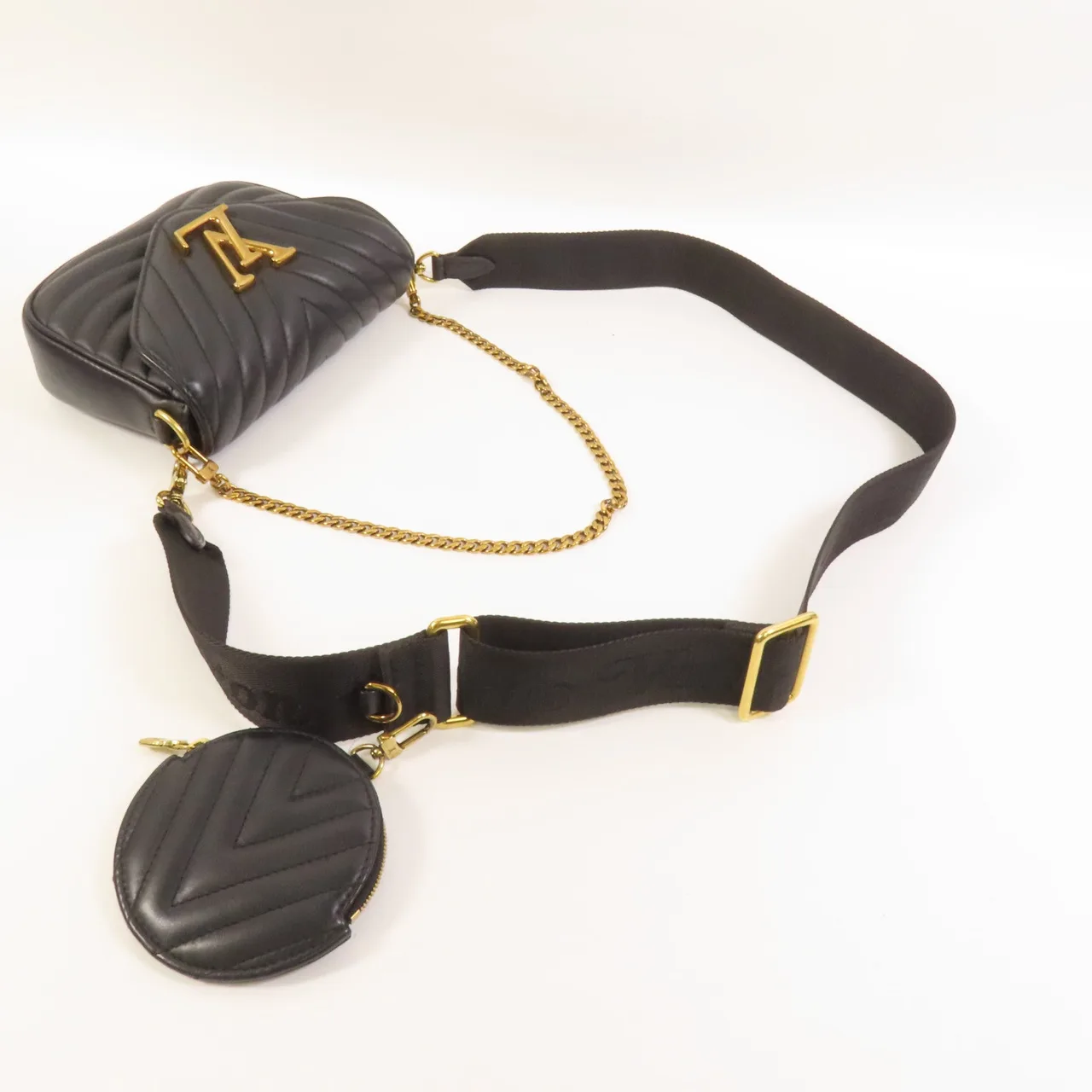 LOUIS VUITTON New Wave M56461 兩用包 牛皮 黑色 / Black 牛皮 中古品A - 縮圖 5