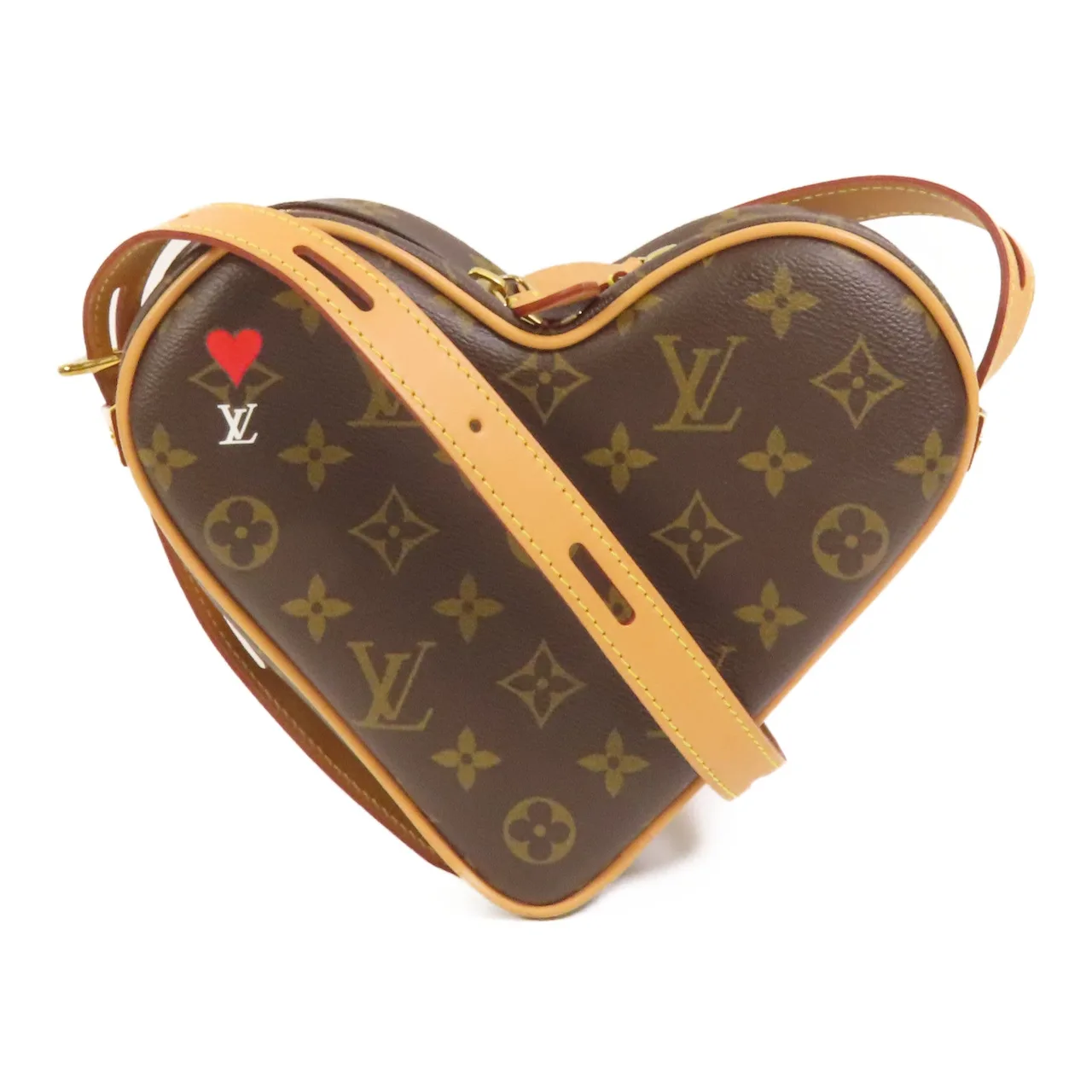 LOUIS VUITTON Game On Coeur M57456 肩背包 塗層帆布 棕色 / Brown