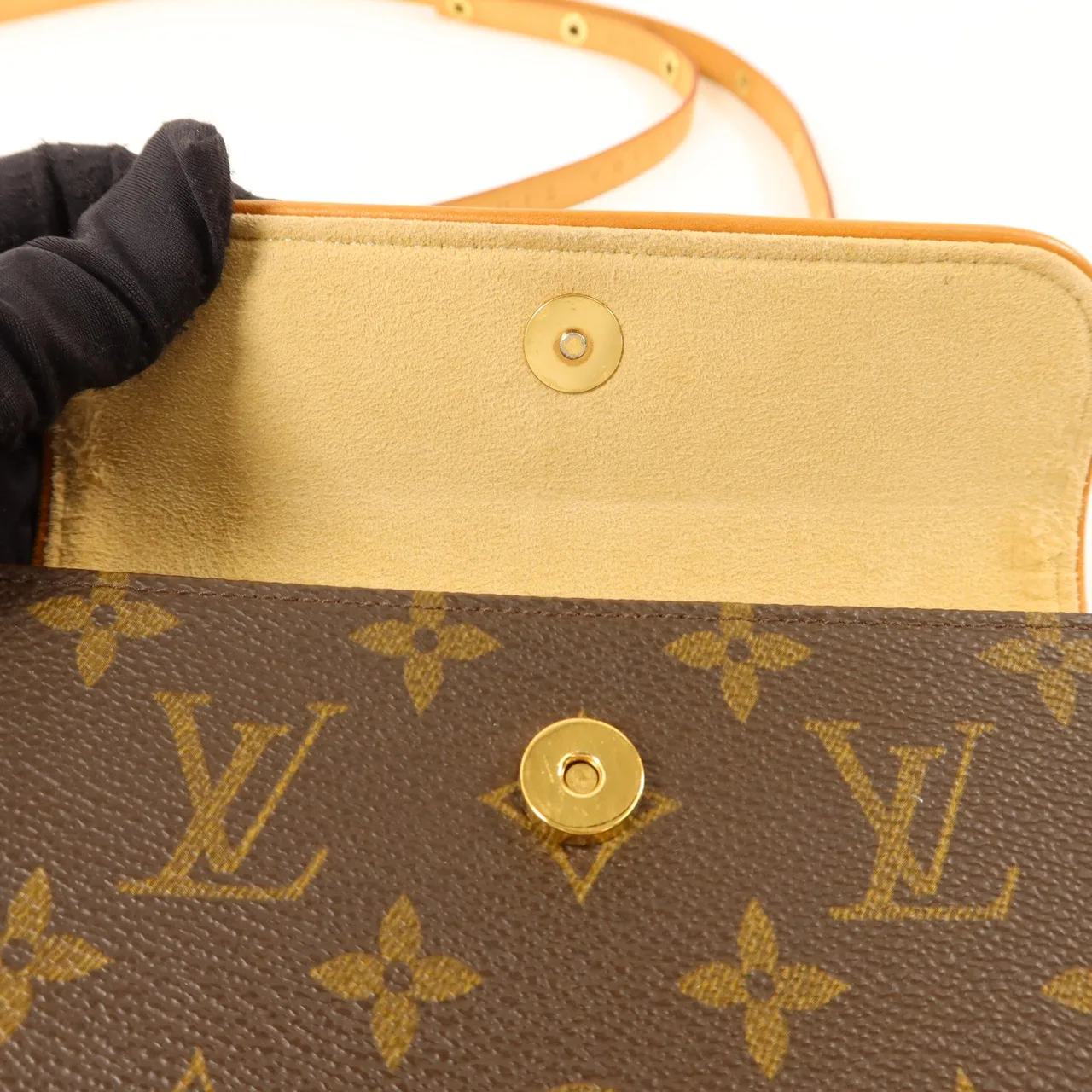 LOUIS VUITTON Pochette Florentine M51855 Belt Bag Coated Canvas 棕色 Coated Canvas Rank B - Thumbnail 7