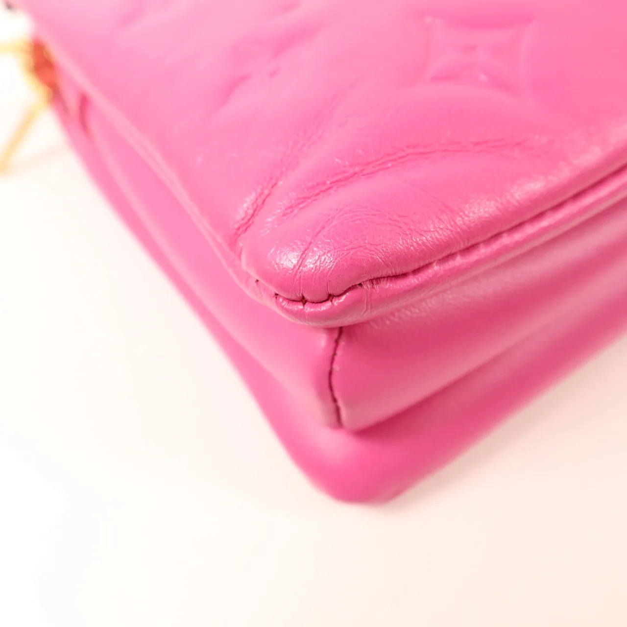 LOUIS VUITTON Coussin M21773 Shoulder Bag Lambskin 粉色 / Rose Miami Pink Lambskin Rank A - Thumbnail 14