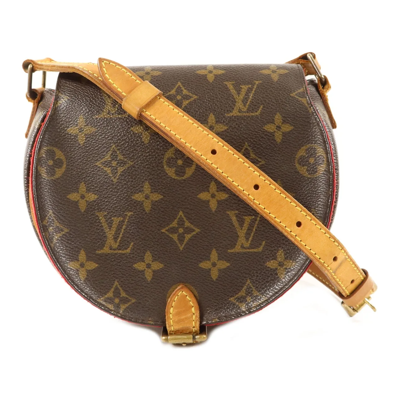 LOUIS VUITTON Tambourine M51179 Shoulder Bag Coated Canvas 棕色