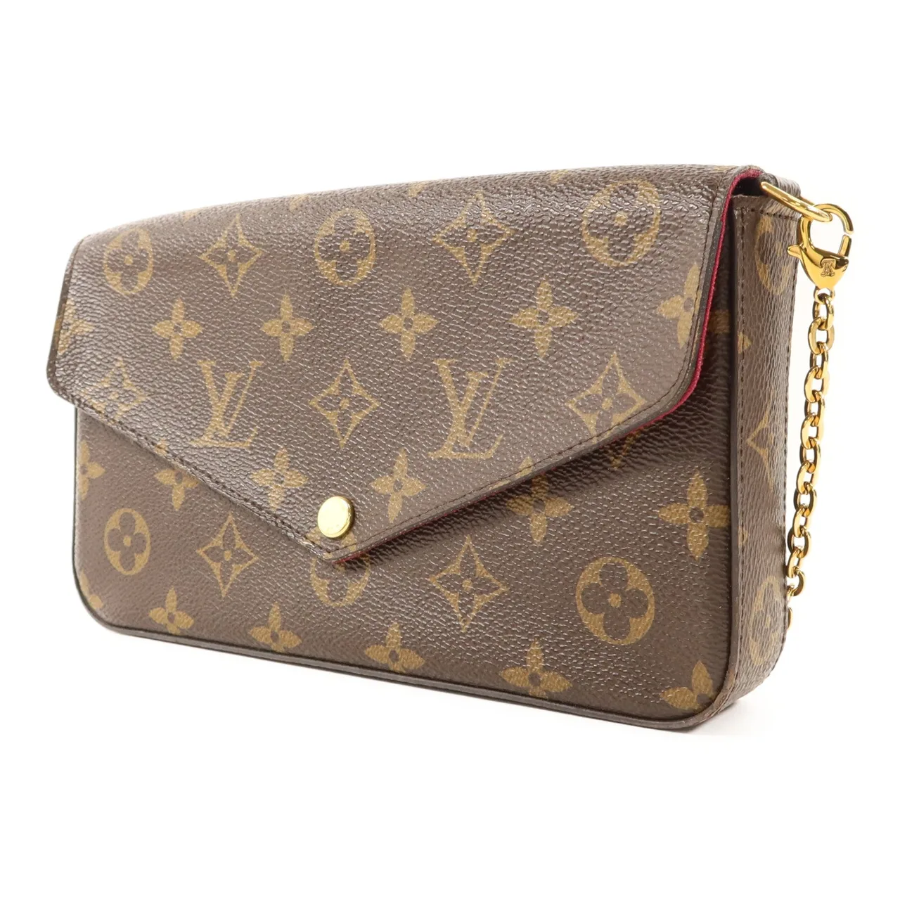 LOUIS VUITTON Felicie M61276 肩背包 塗層帆布 棕色 塗層帆布 中古品B - 縮圖 2