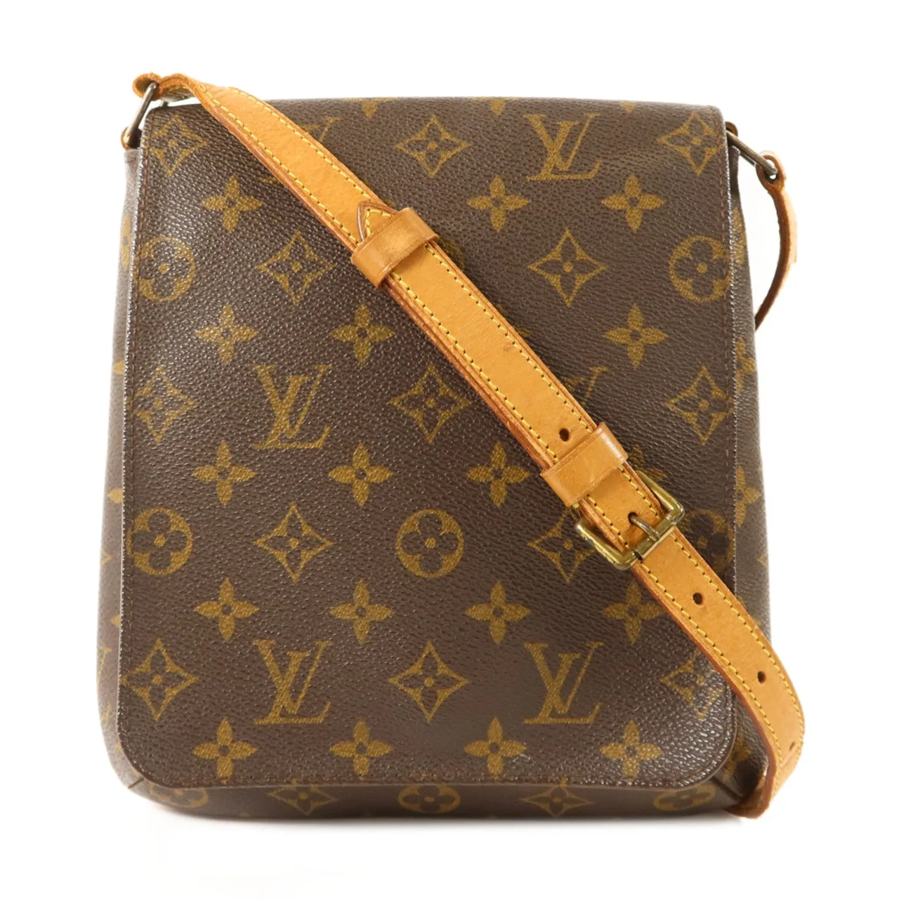 LOUIS VUITTON Musette Salsa M51258 Shoulder Bag Coated Canvas 棕色 / Brown