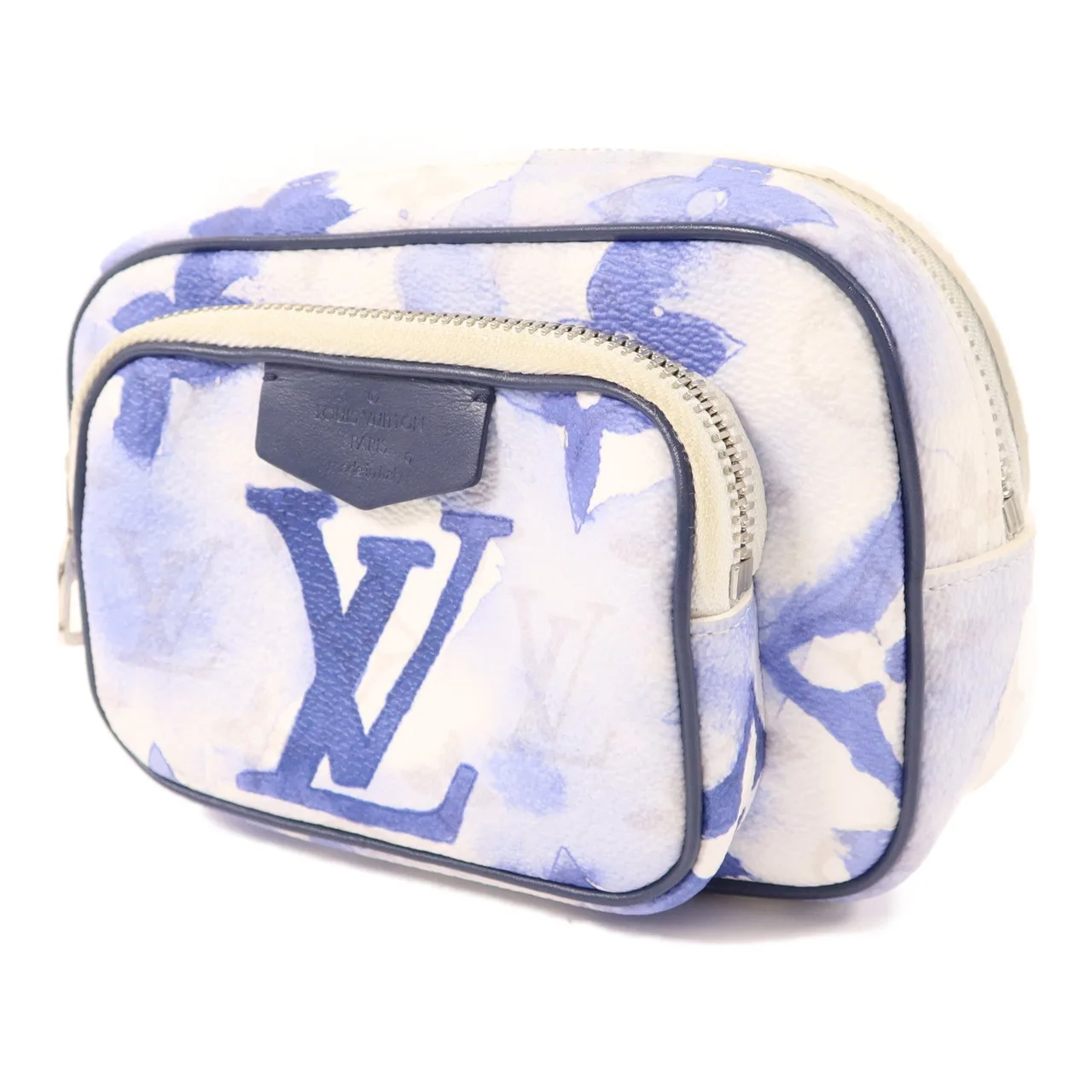 LOUIS VUITTON M45763 腰包 塗層帆布 藍色 / Blue/White/LightGrey 塗層帆布 中古品A - 縮圖 3
