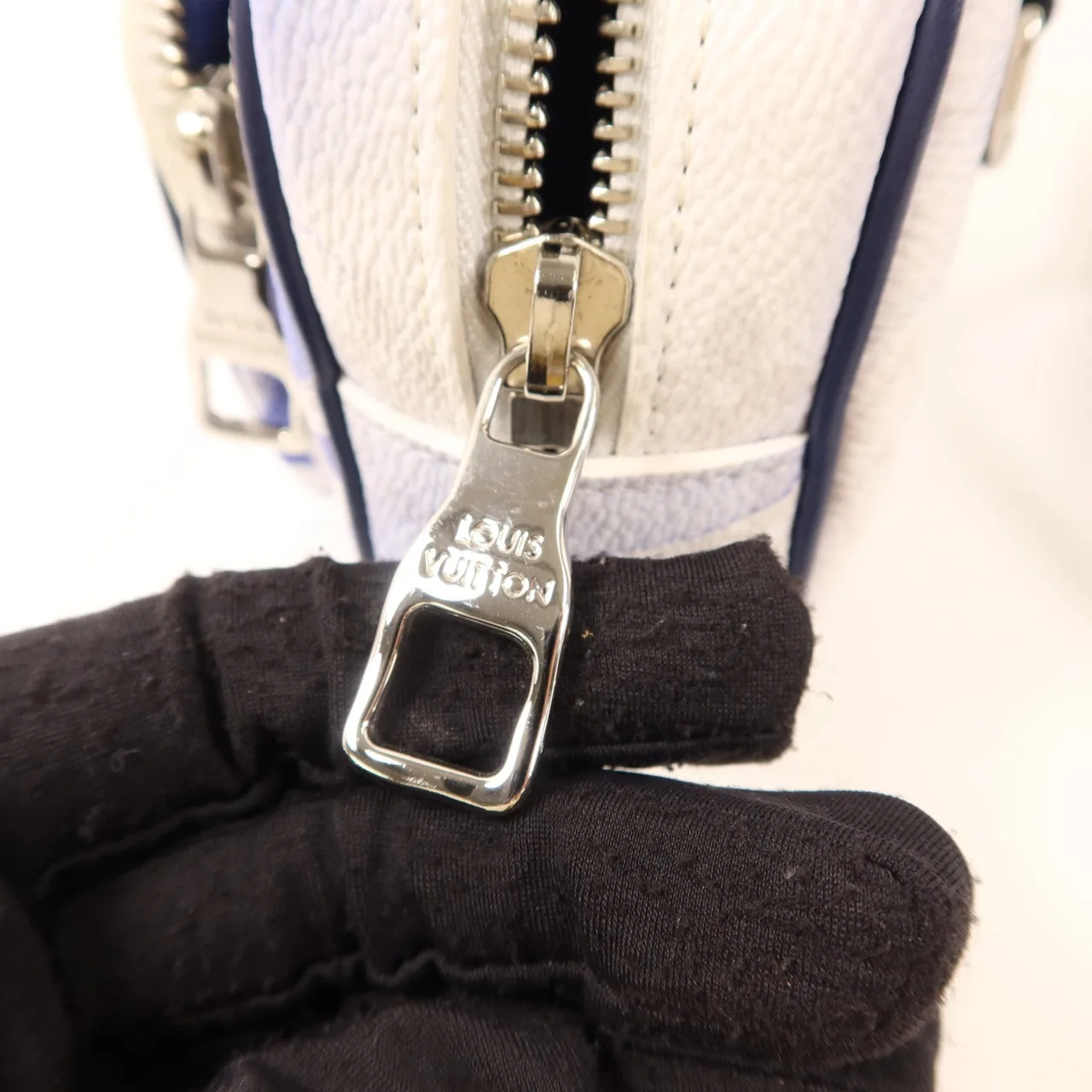 LOUIS VUITTON M45763 腰包 塗層帆布 藍色 / Blue/White/LightGrey 塗層帆布 中古品A - 縮圖 9