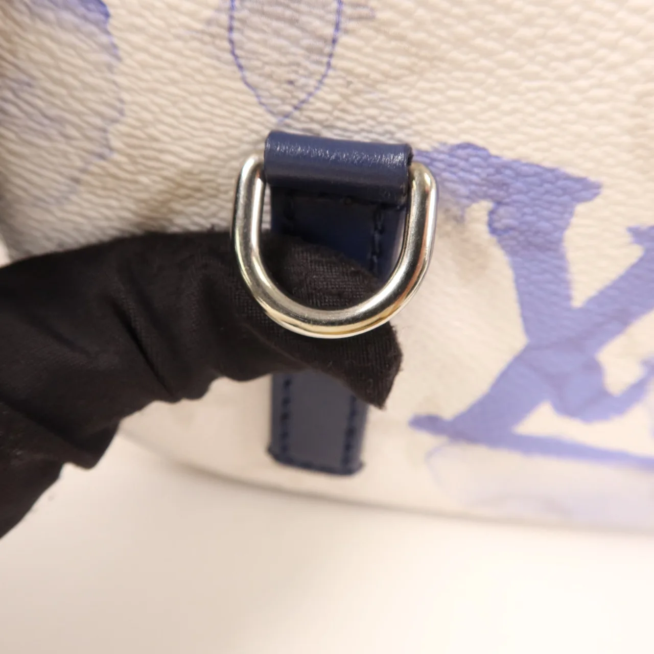 LOUIS VUITTON M45763 腰包 塗層帆布 藍色 / Blue/White/LightGrey 塗層帆布 中古品A - 縮圖 11