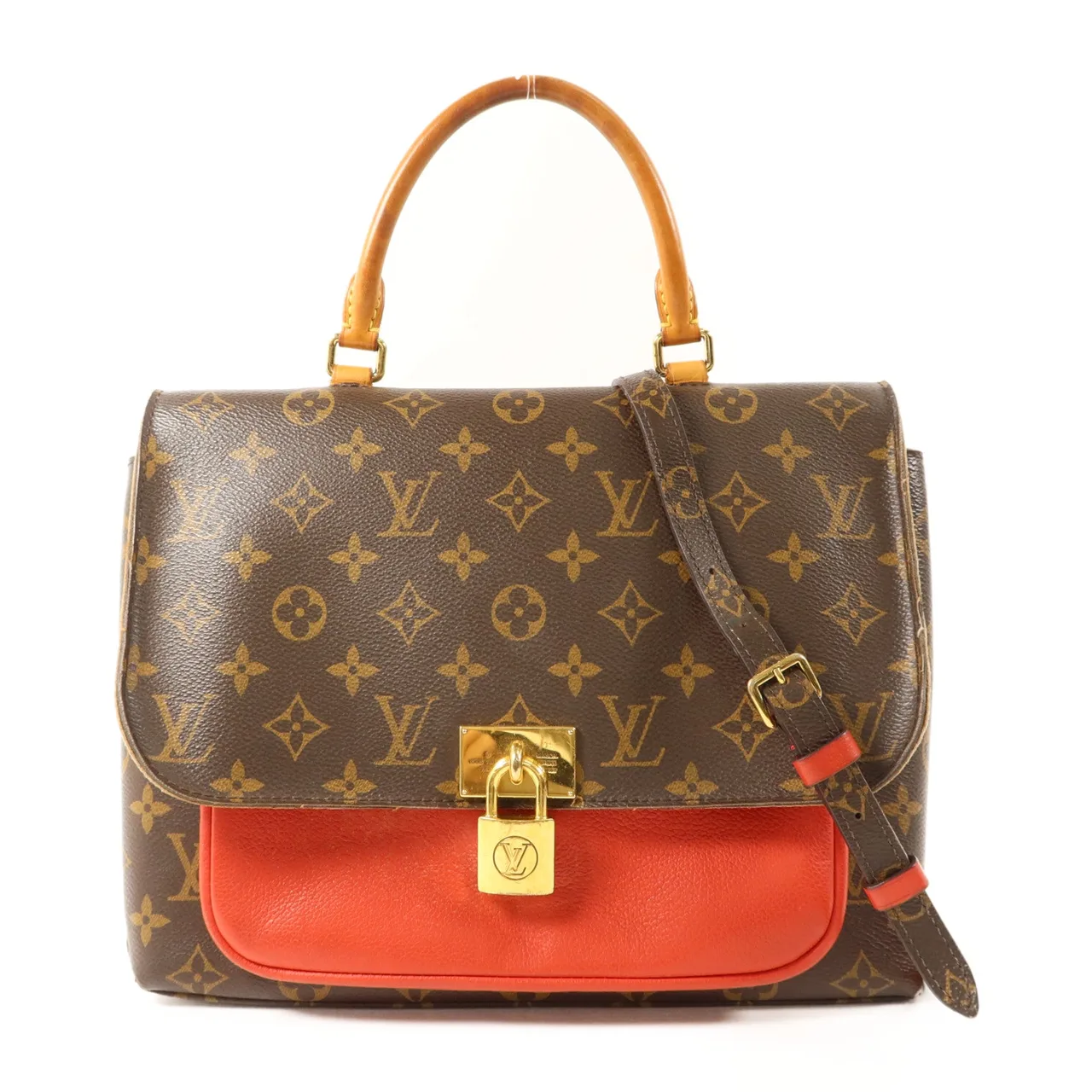 LOUIS VUITTON Marignan M44286 2-Way Bag Coated Canvas 棕色 / Brown/Red