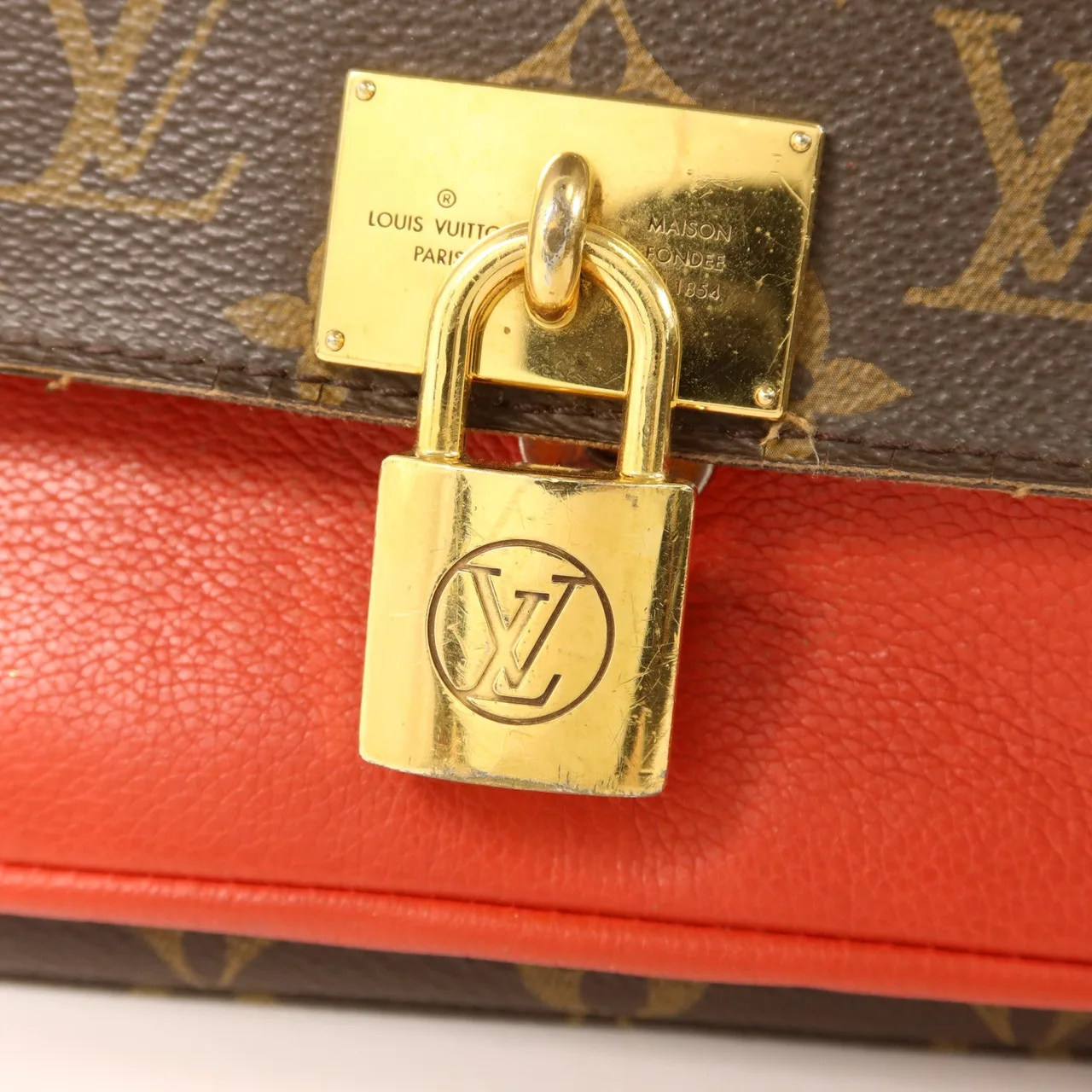 LOUIS VUITTON Marignan M44286 兩用包 塗層帆布 棕色 / Brown/Red 塗層帆布 中古品C - 縮圖 12
