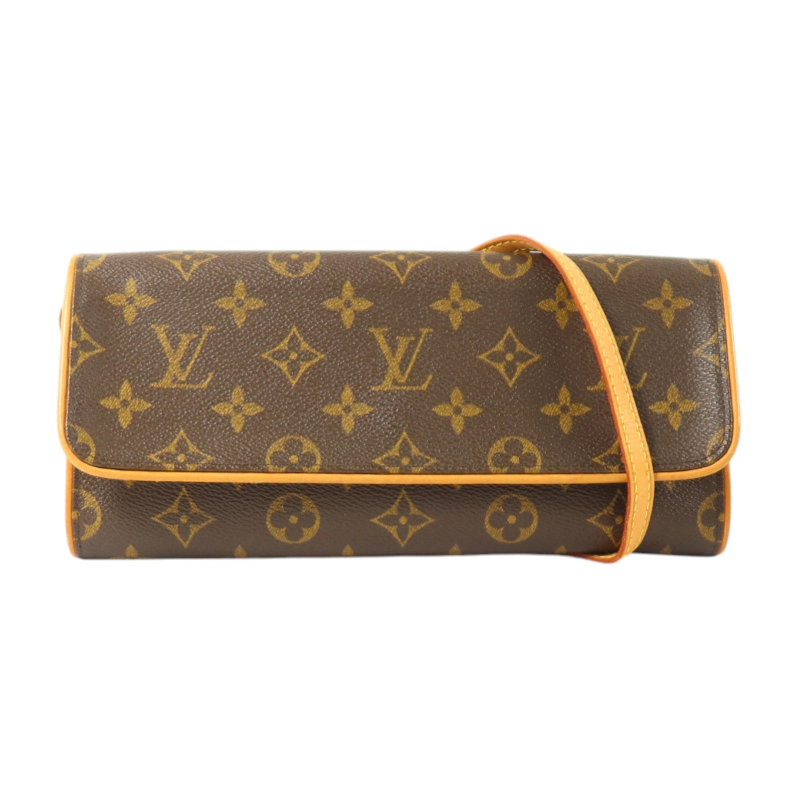 LOUIS VUITTON Pochette Twin M51852 Shoulder Bag Coated Canvas