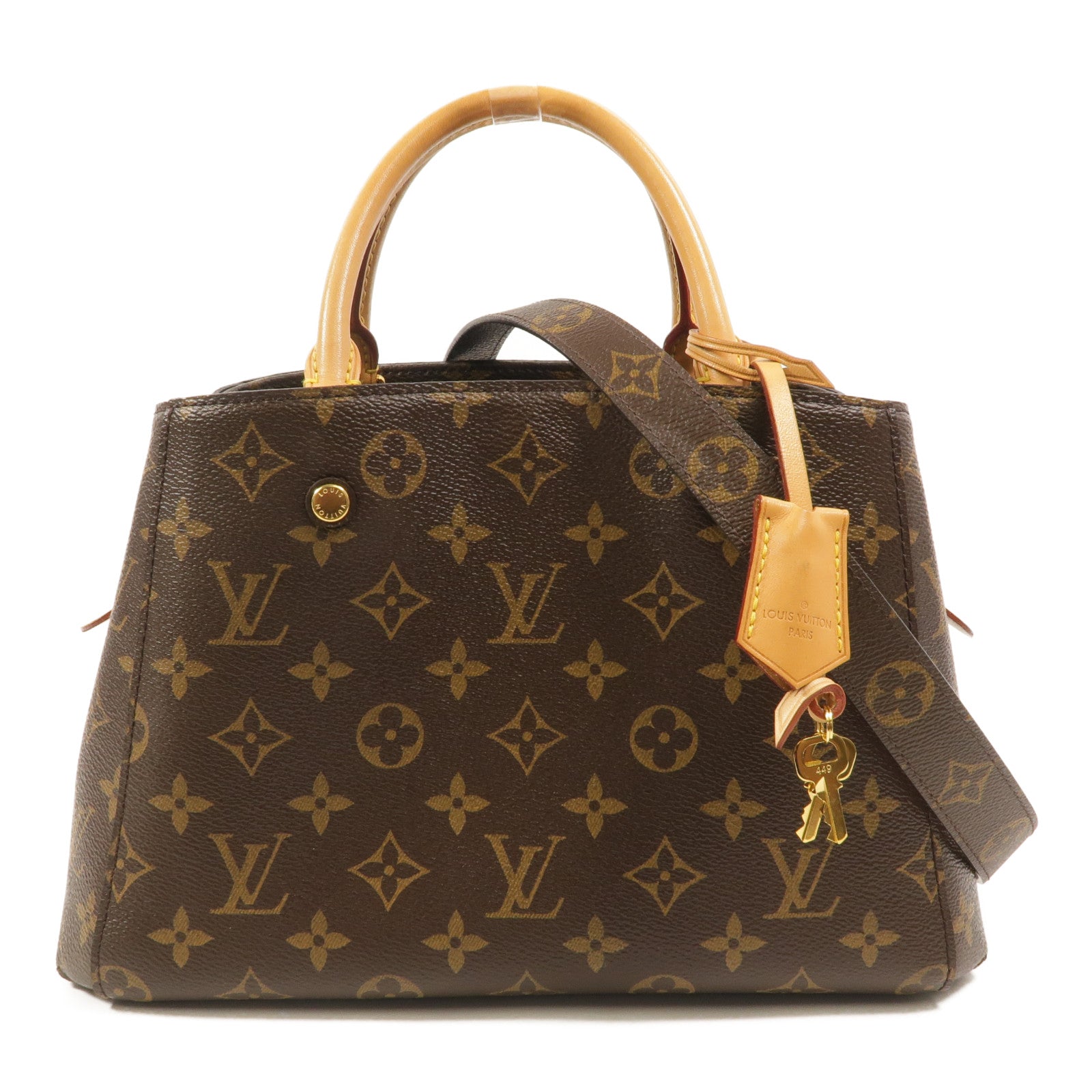 LOUIS VUITTON Montaigne M41055 2-Way Bag Coated Canvas