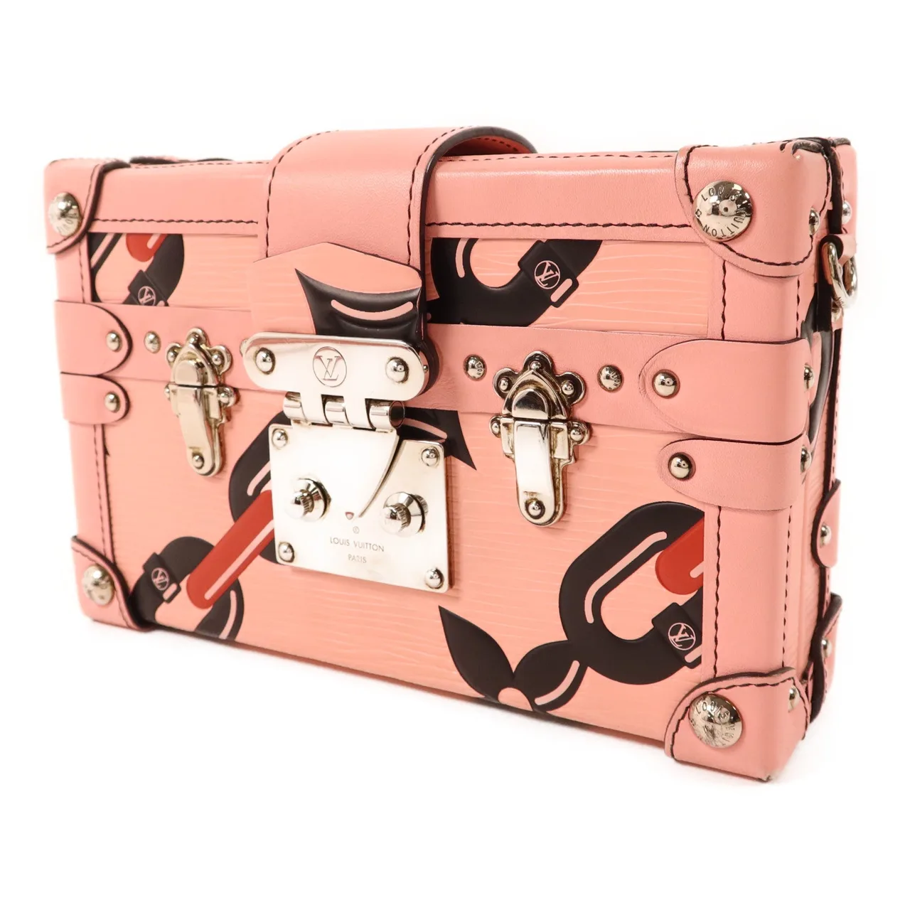 LOUIS VUITTON Petite Malle DU0146 肩背包 牛皮 粉色 / Pink 牛皮 中古品A - 縮圖 3