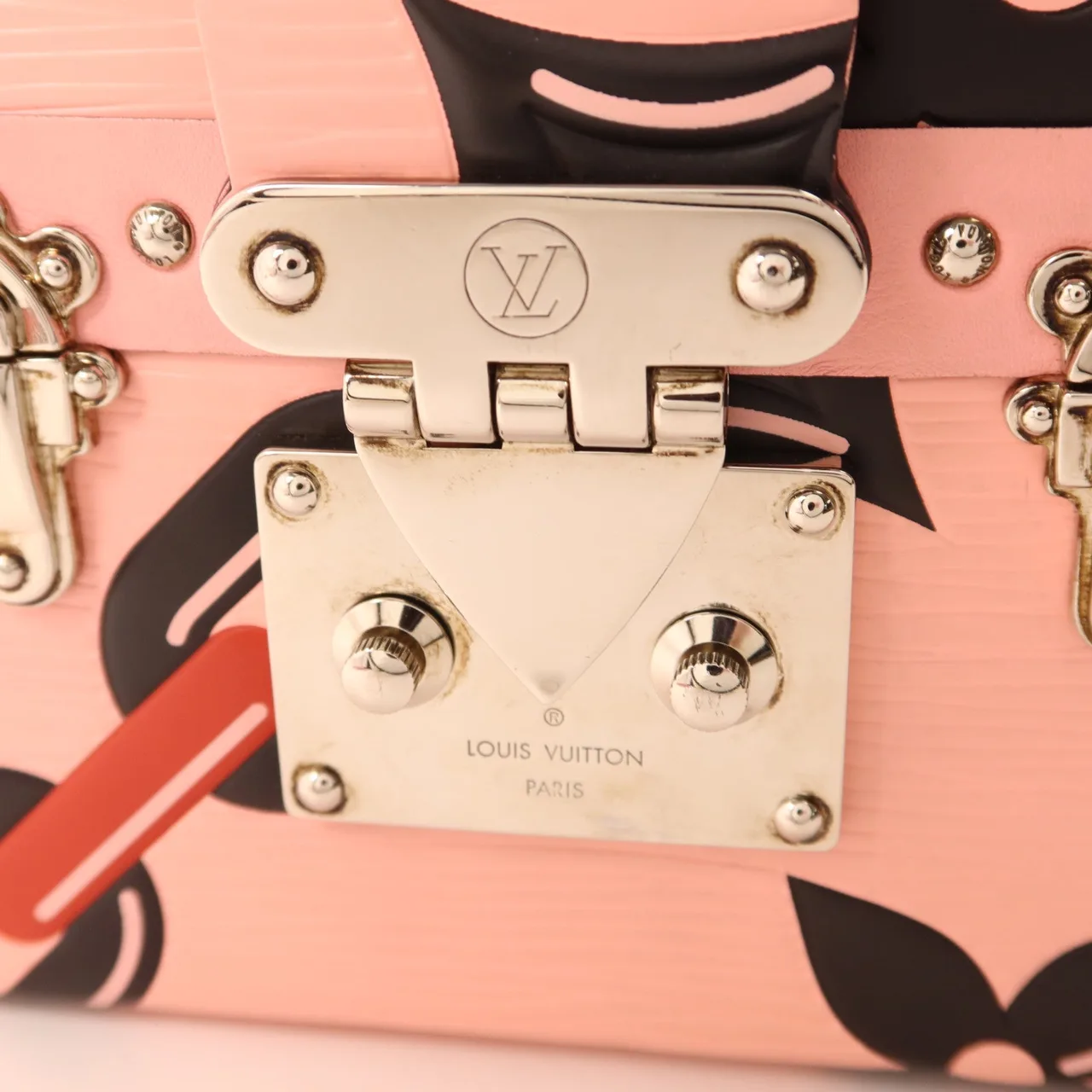 LOUIS VUITTON Petite Malle DU0146 肩背包 牛皮 粉色 / Pink 牛皮 中古品A - 縮圖 8