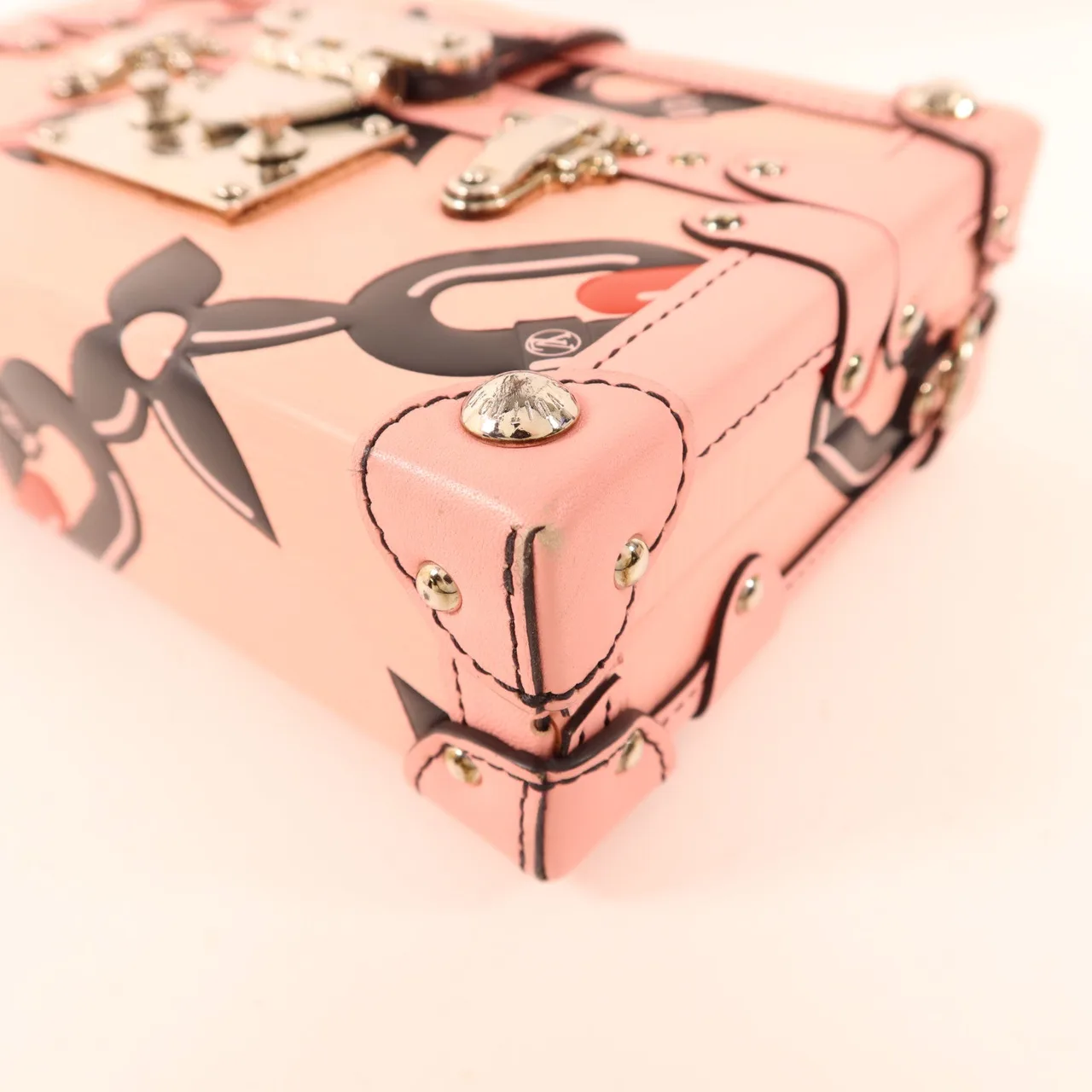 LOUIS VUITTON Petite Malle DU0146 肩背包 牛皮 粉色 / Pink 牛皮 中古品A - 縮圖 11