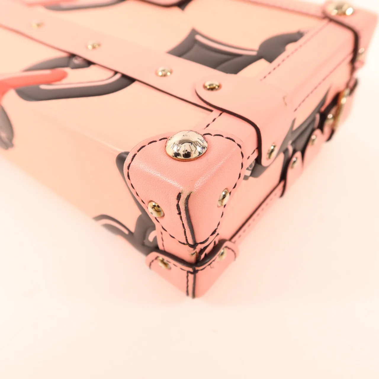 LOUIS VUITTON Petite Malle DU0146 肩背包 牛皮 粉色 / Pink 牛皮 中古品A - 縮圖 13