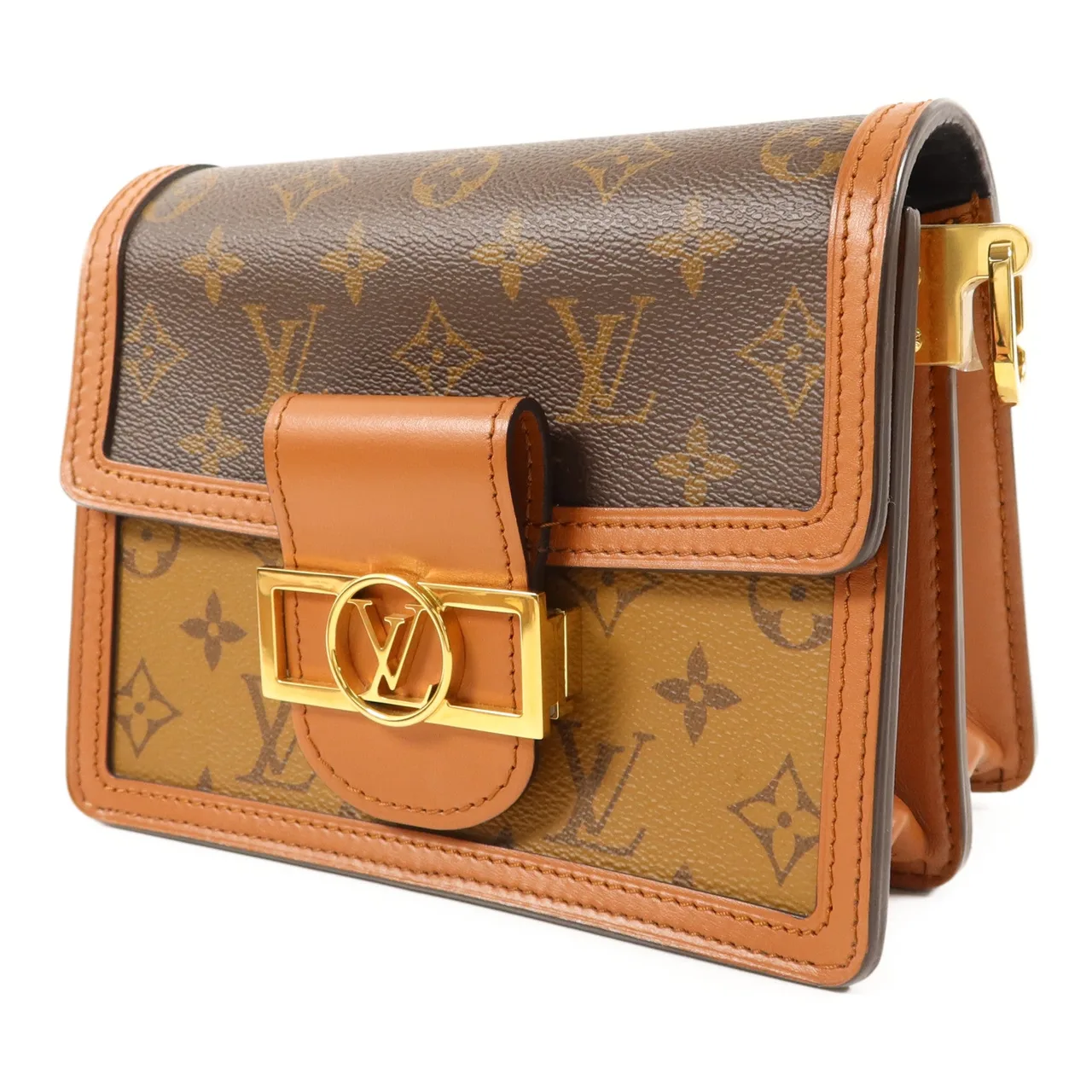 LOUIS VUITTON Mini Dauphine M45959 Shoulder Bag Coated Canvas 棕色 / Brown/Marron Coated Canvas Rank A - Thumbnail 3
