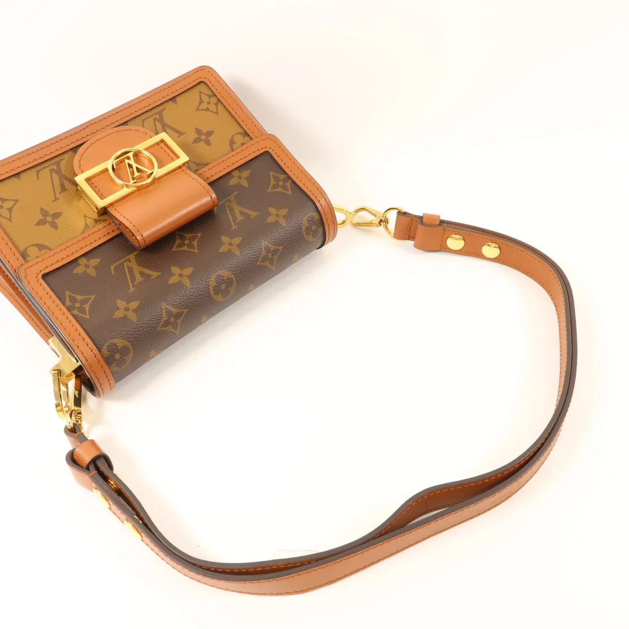 LOUIS VUITTON Mini Dauphine M45959 Shoulder Bag Coated Canvas 棕色 / Brown/Marron Coated Canvas Rank A - Thumbnail 7